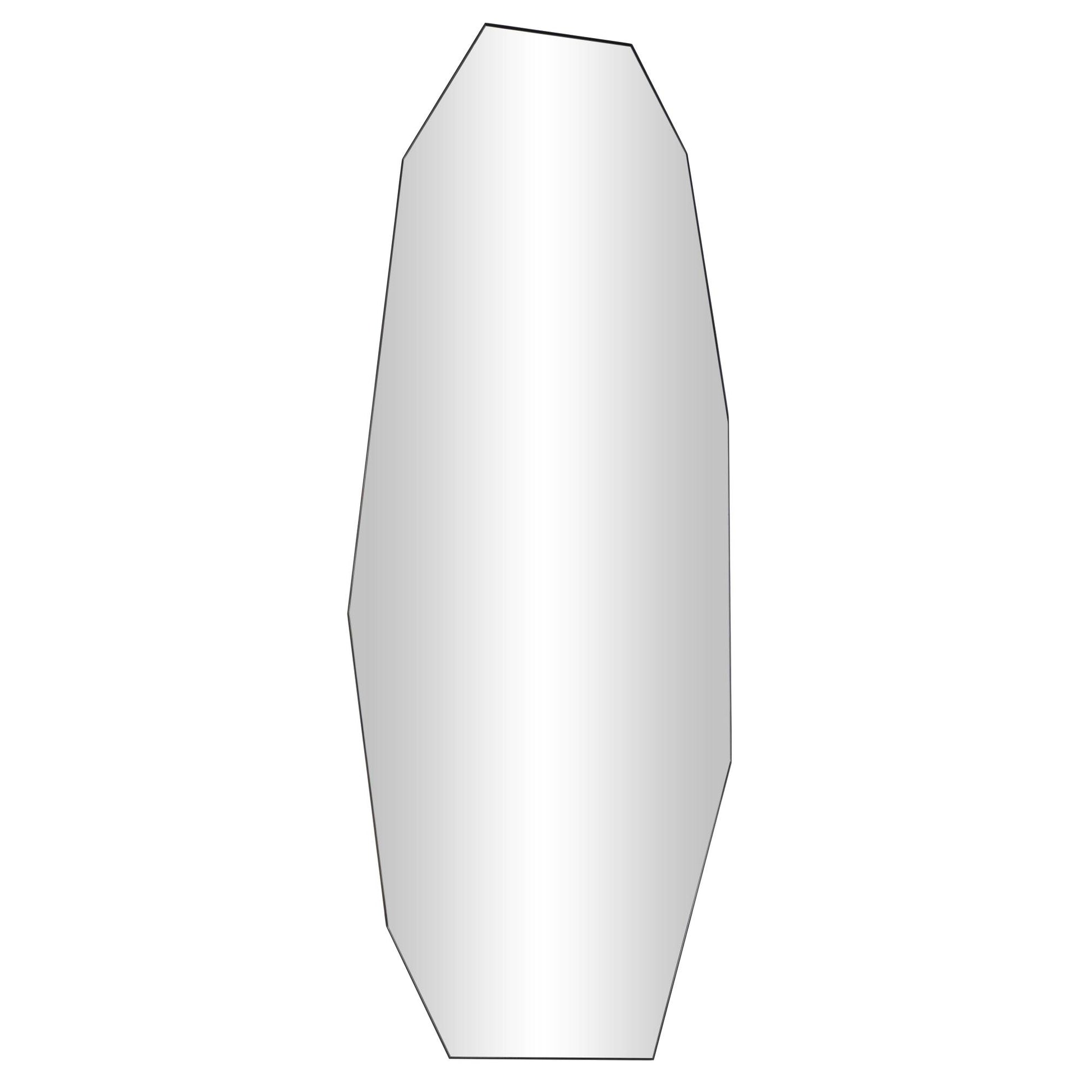 Geometric Black Metal Foldable Freestanding Decagon Room Floor Mirror