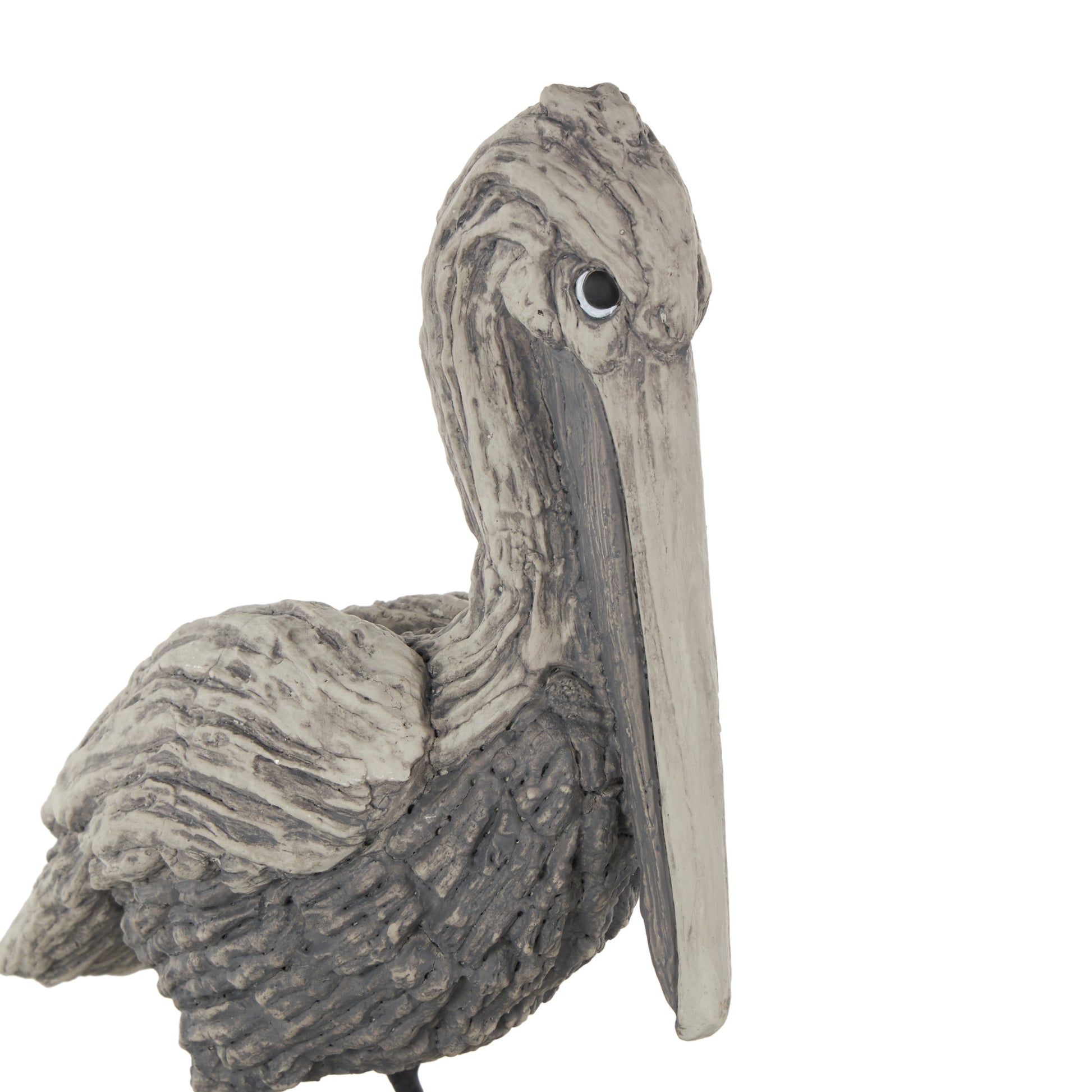 Pelican Gray Polystone Textured Decorative Sculpture