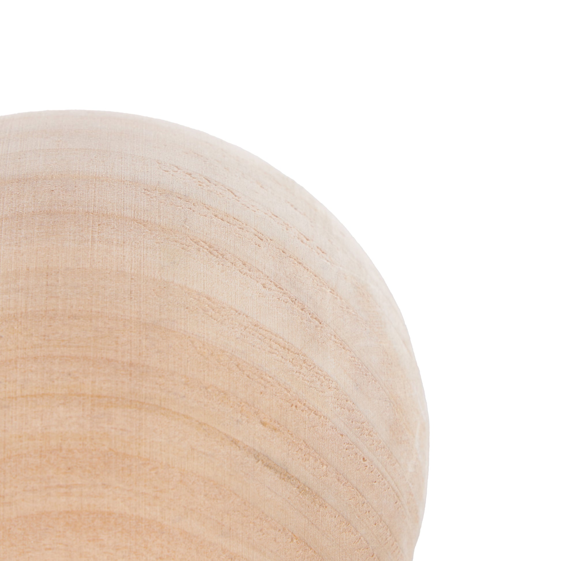 Set of 3 Light Brown Wood Handmade Decorative Orbs & Vase Filler with Varying Sizes