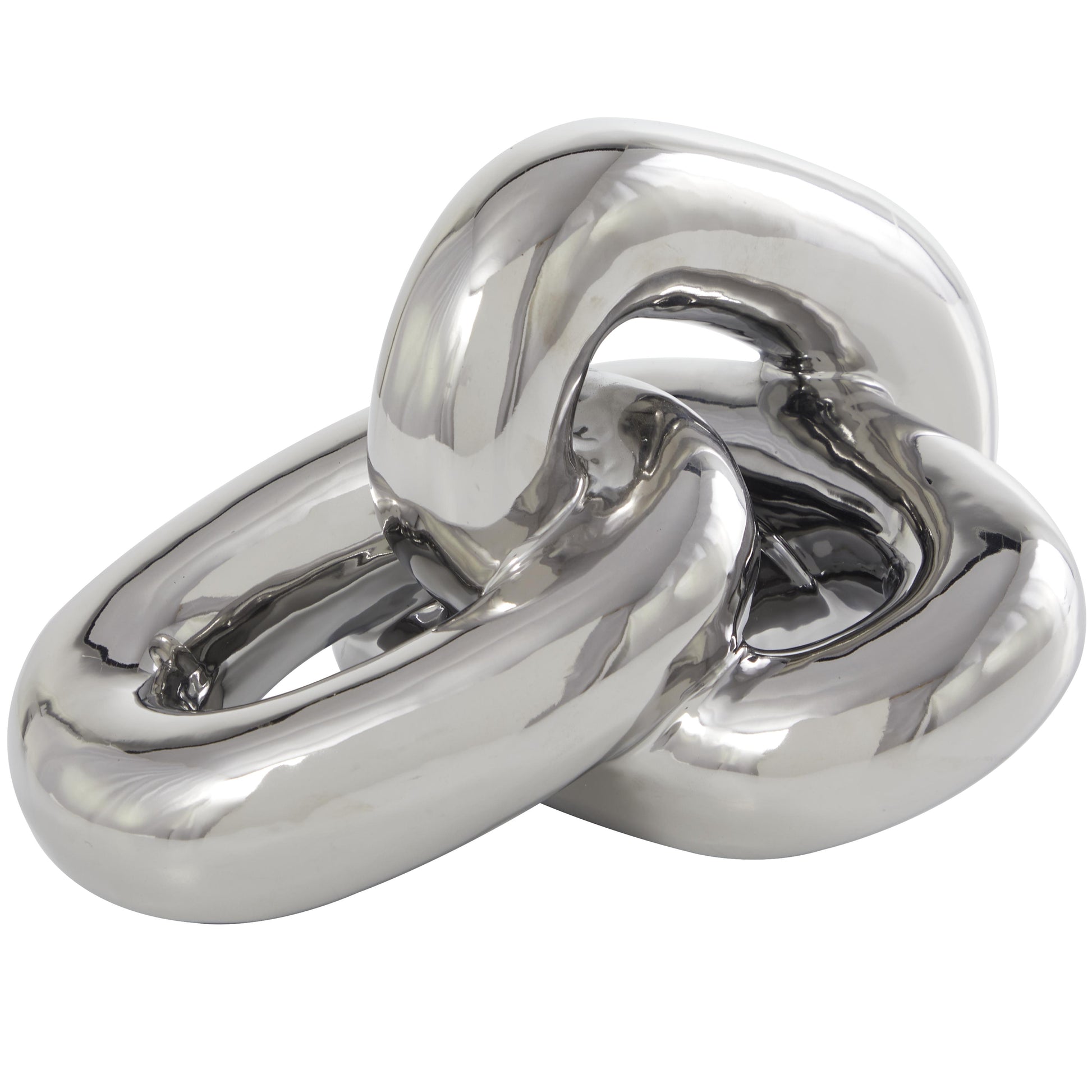 Chain Ceramic 3 Link Decorative Sculpture