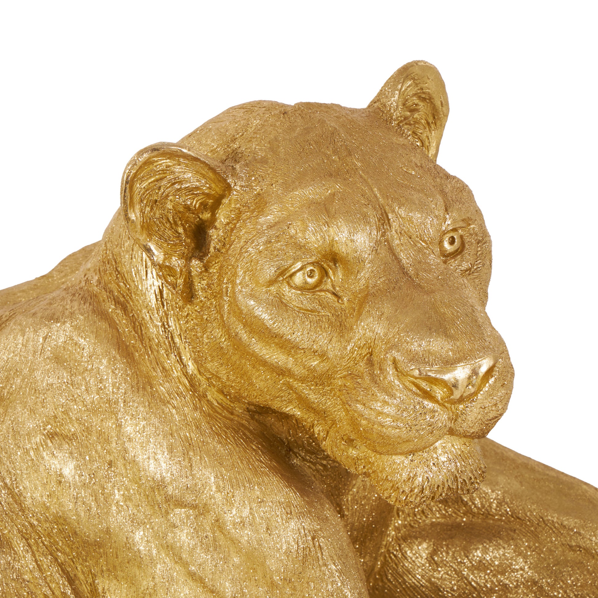 Tiger Gold Resin Laying Decorative Sculpture