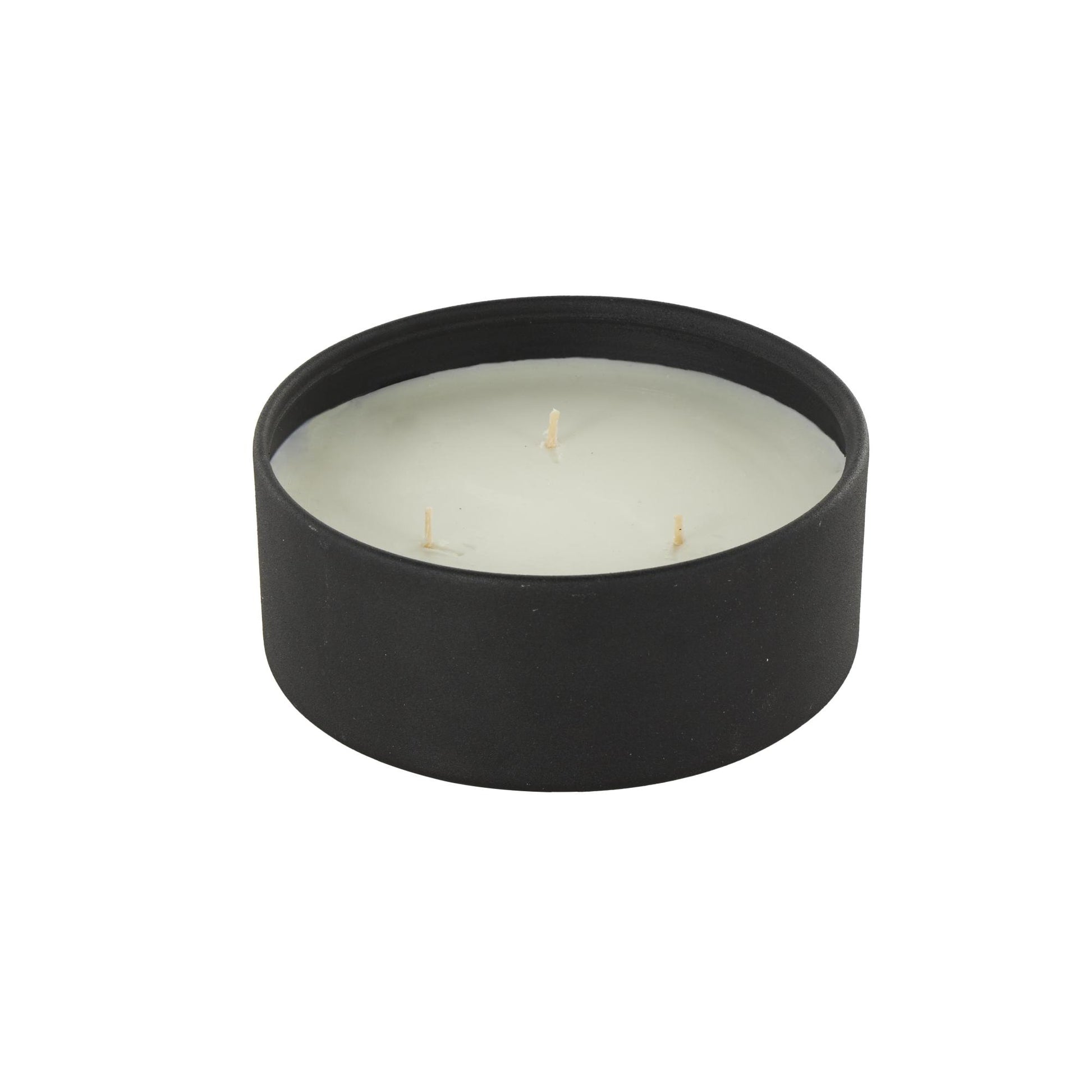 Metal Tangerine Splash Scented Textured 22oz 3 Wick Decorative Candle with White Wax