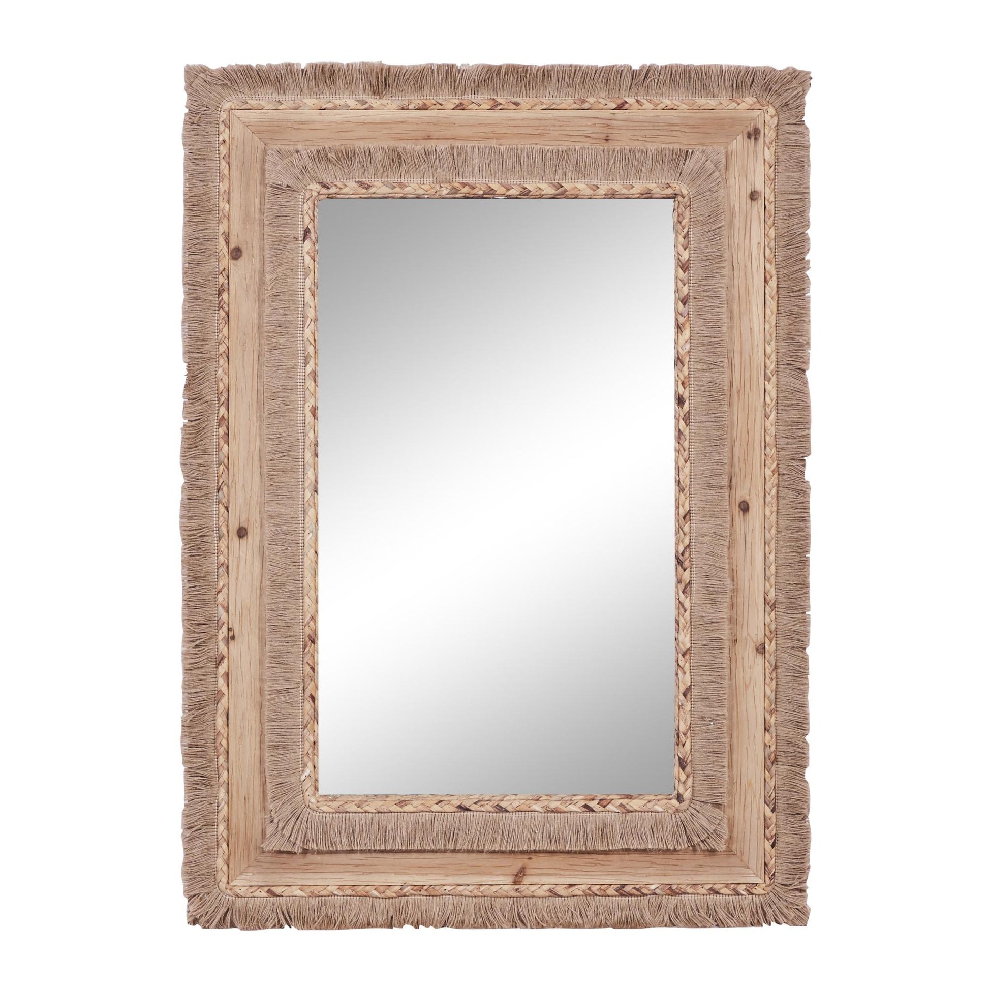Brown Wood Room Wall Mirror