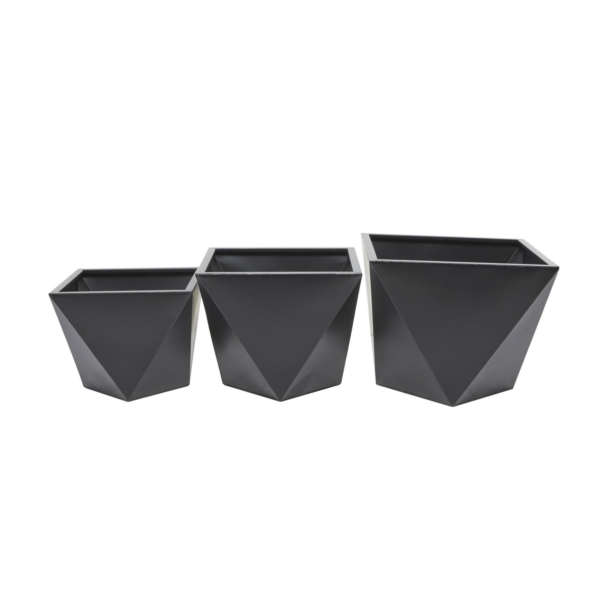 CosmoLiving by Cosmopolitan Set of 3 Metal Indoor Outdoor Planter