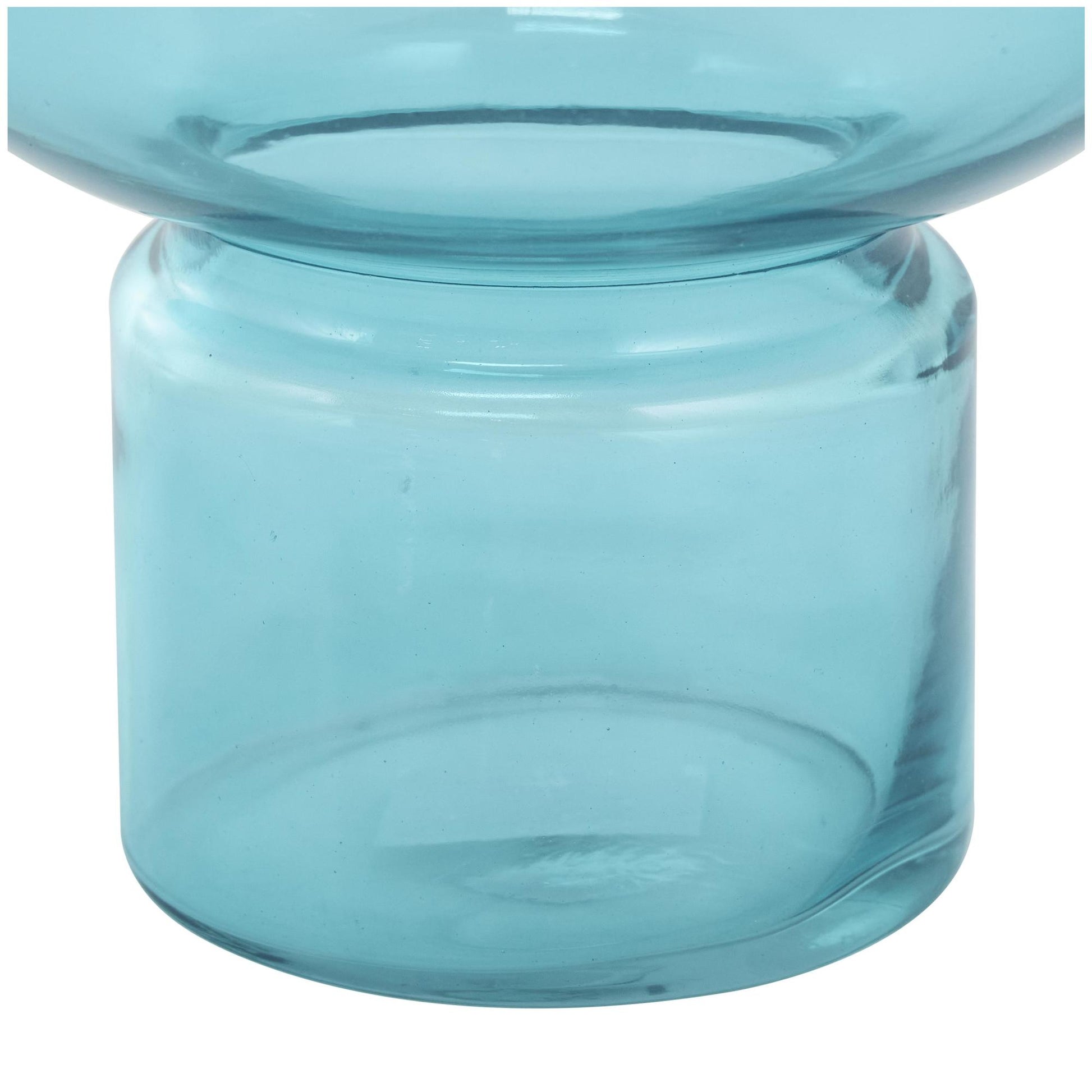 Set of 3 Glass Round Decorative Vase with Varying Shapes and Sizes