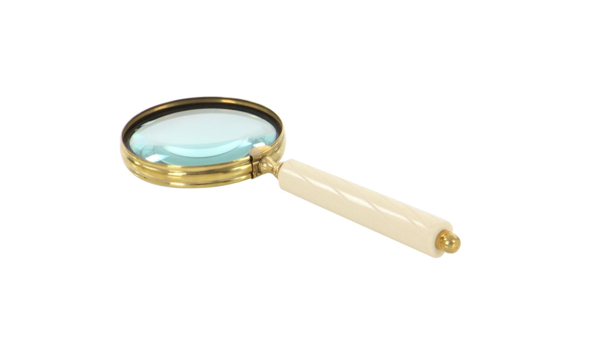 CosmoLiving by Cosmopolitan Set of 3 Black Metal Decorative Magnifying Glass with Bone Handles
