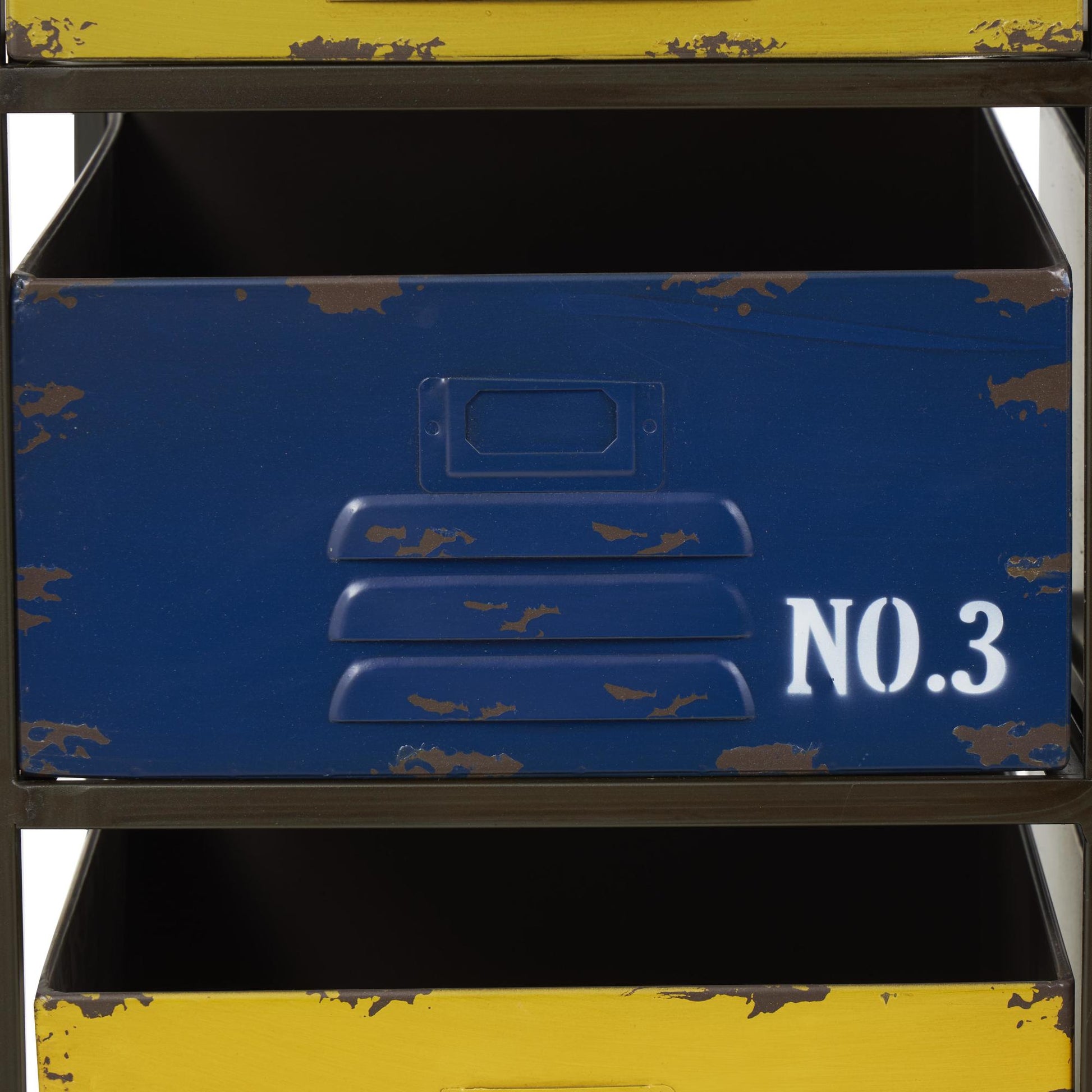 Multi Colored Metal 6 Drawer Room Storage Unit