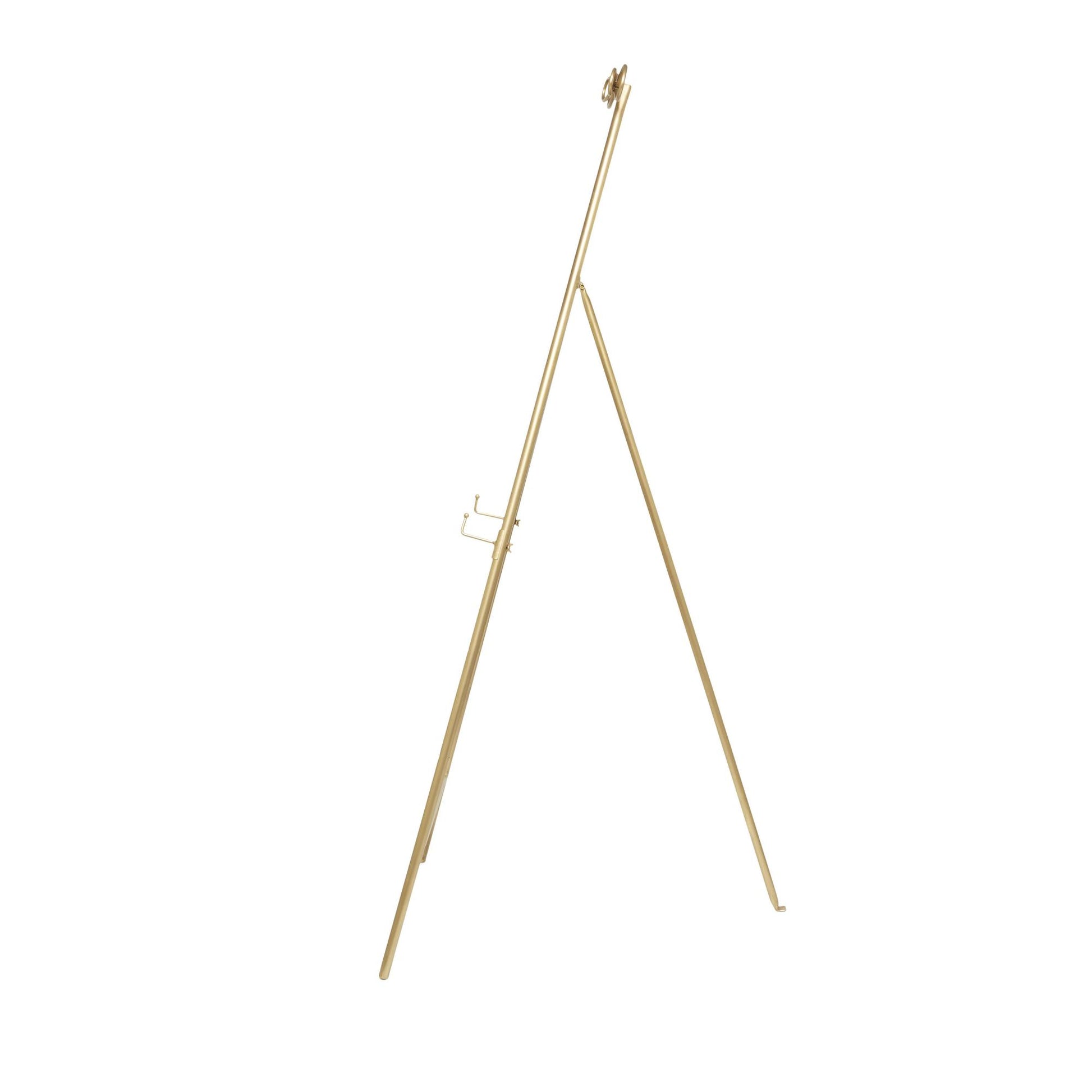 Gold Metal Tall Adjustable Floor 3 Tier Display Easel with Bow Top