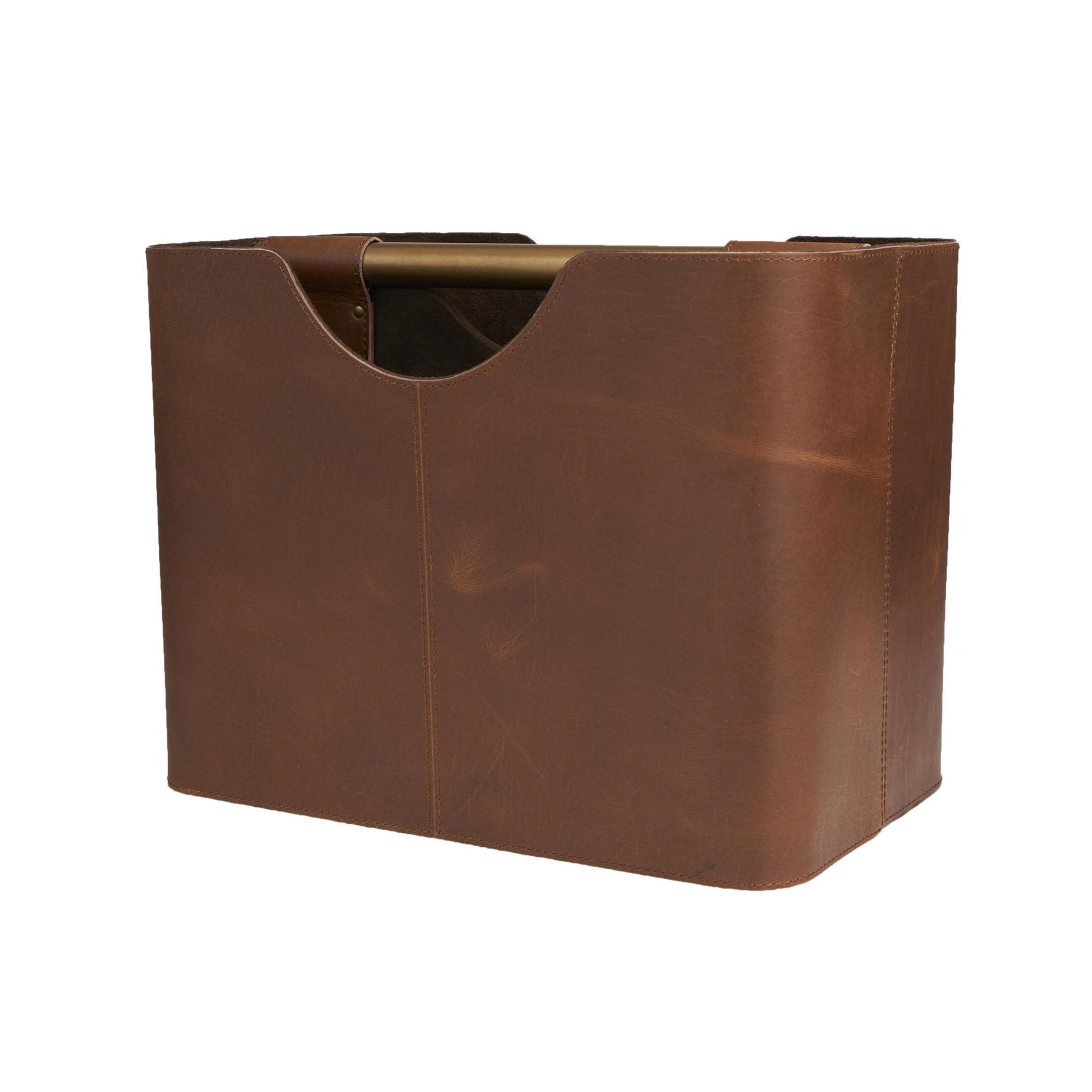 Leather Decorative Magazine Holder with Divided Inside