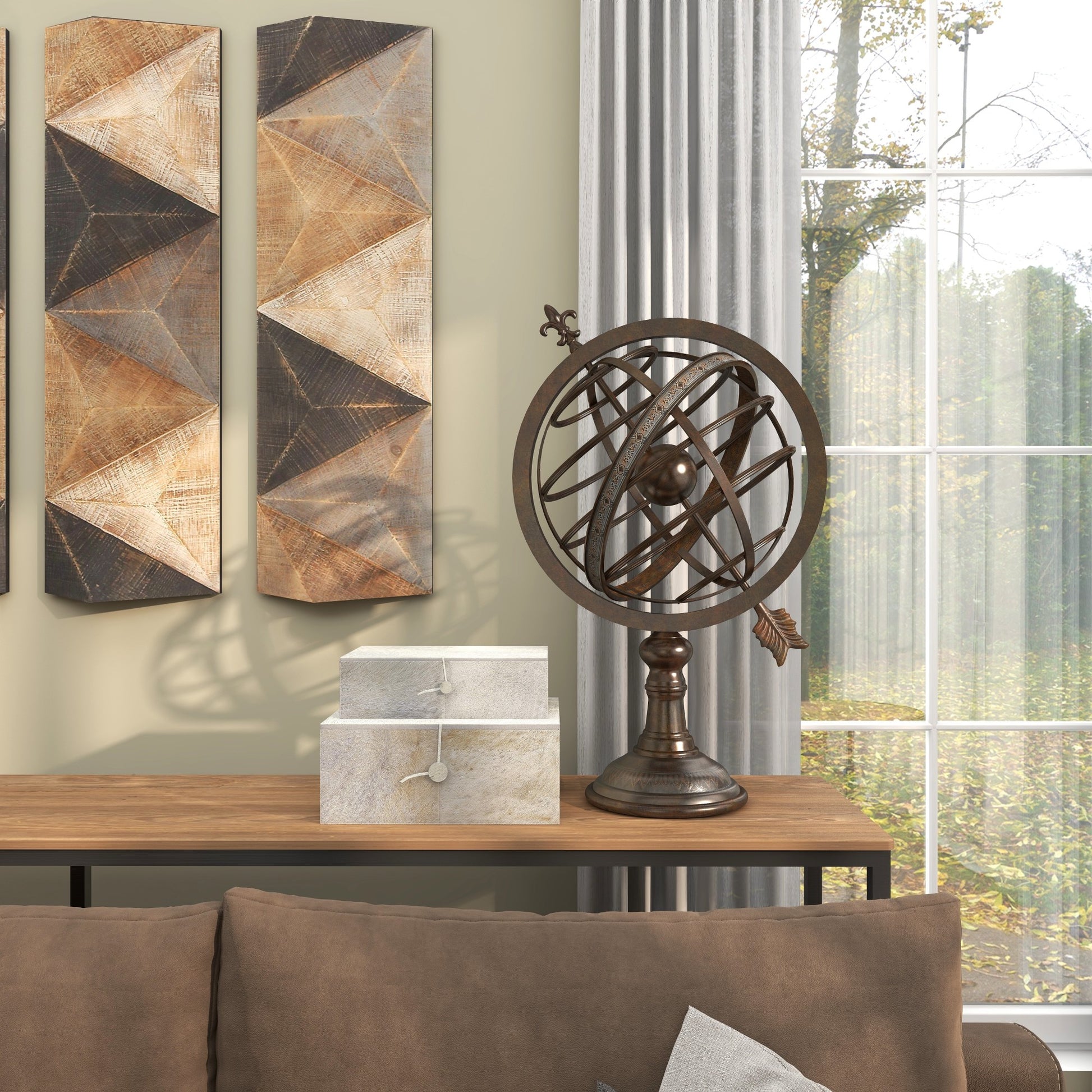 Compass Brass Metal Educational Globe