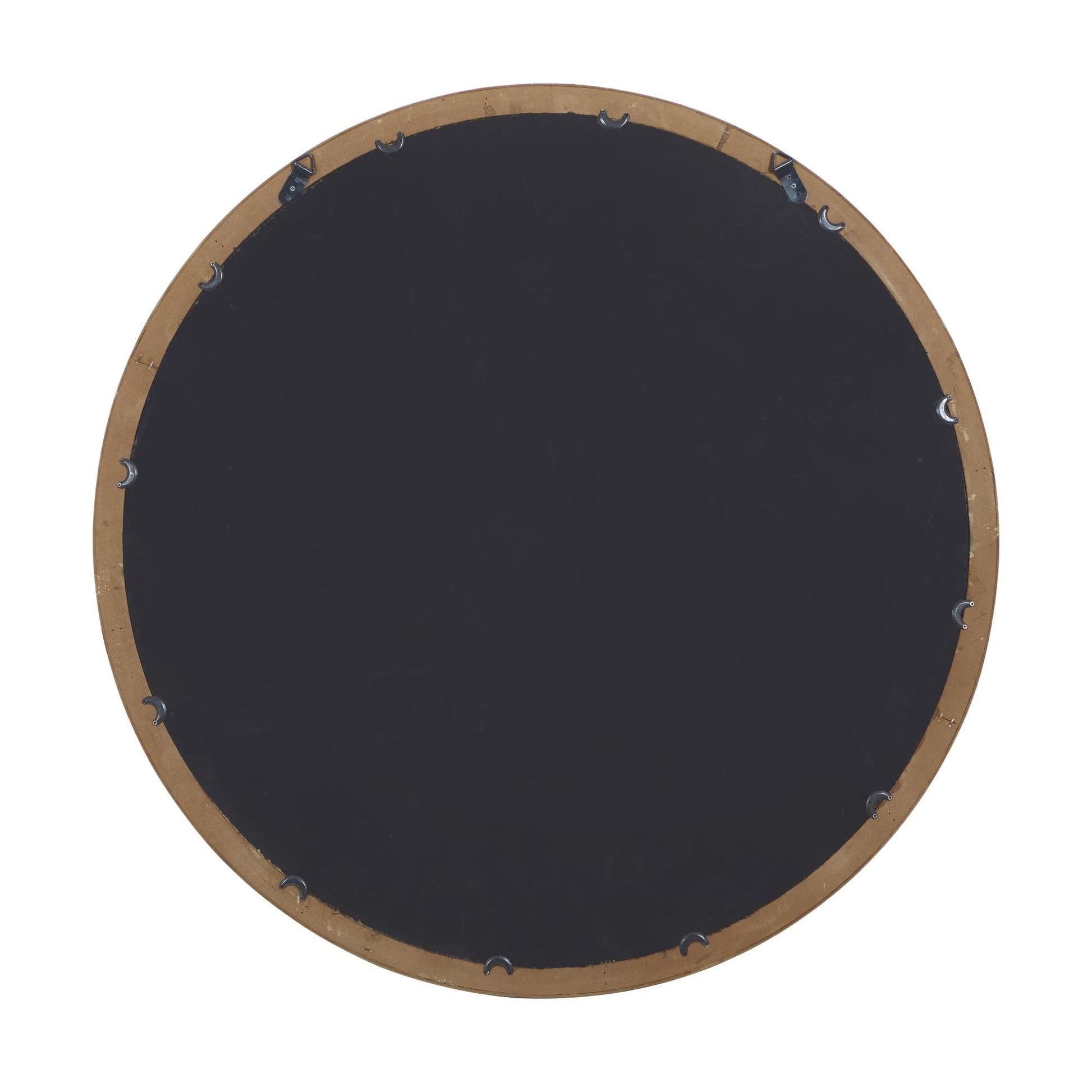 Brown Wood Room Wall Mirror with Natural Wood Grains