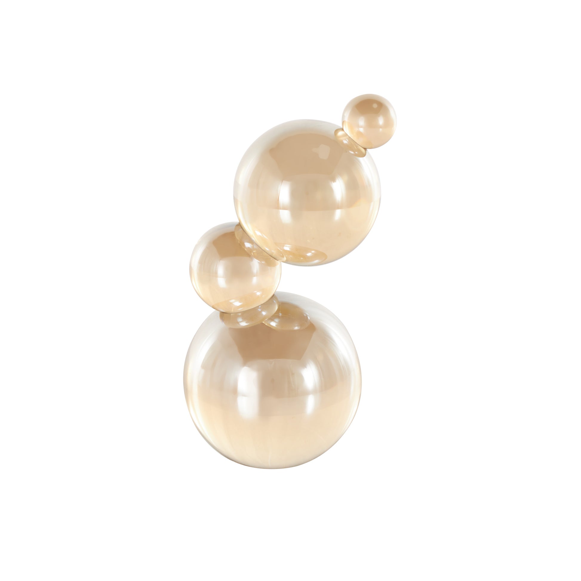 Abstract Glass Stacked Orbs Decorative Sculpture
