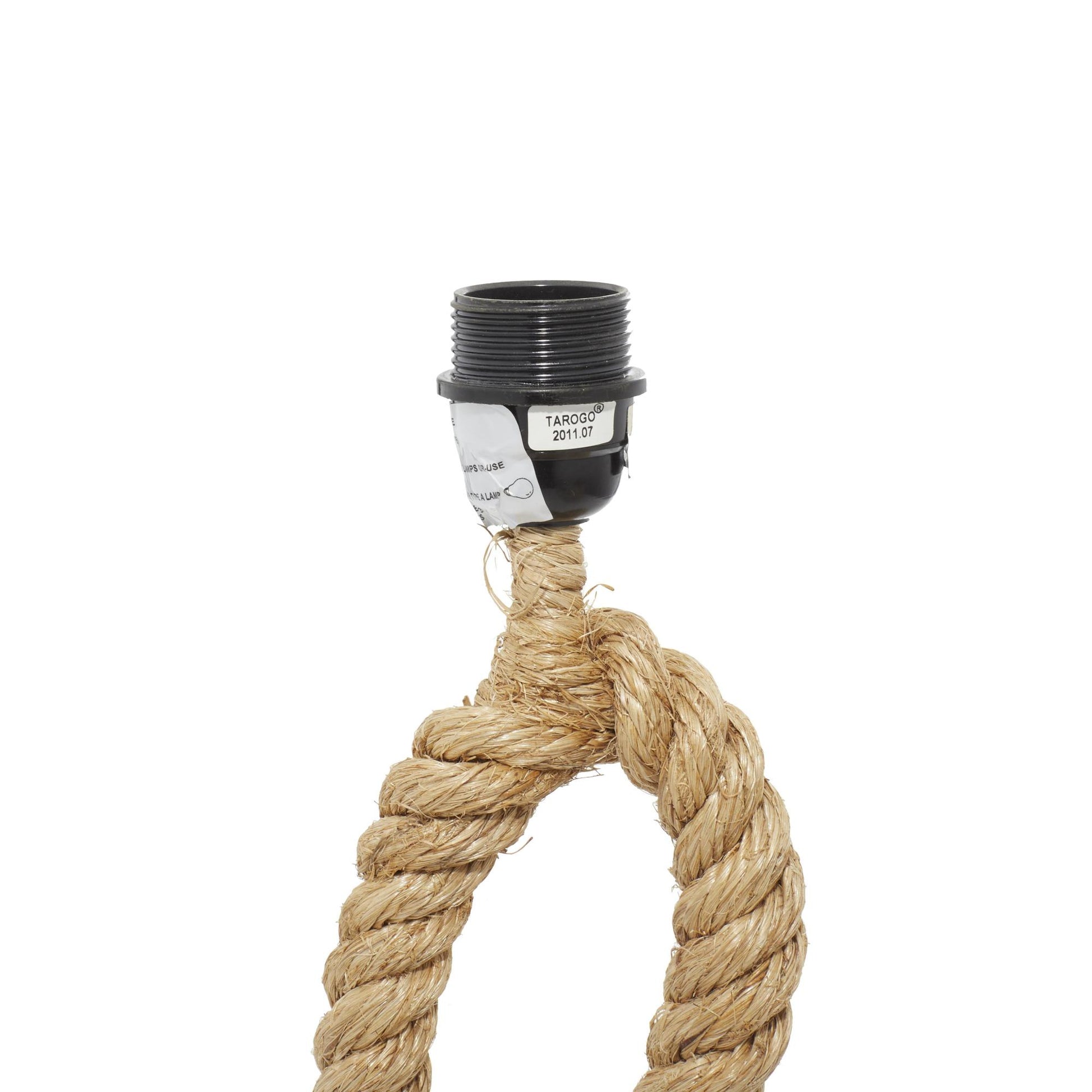 Knot Brown Jute Rope Twisted Rope Room Table Lamp