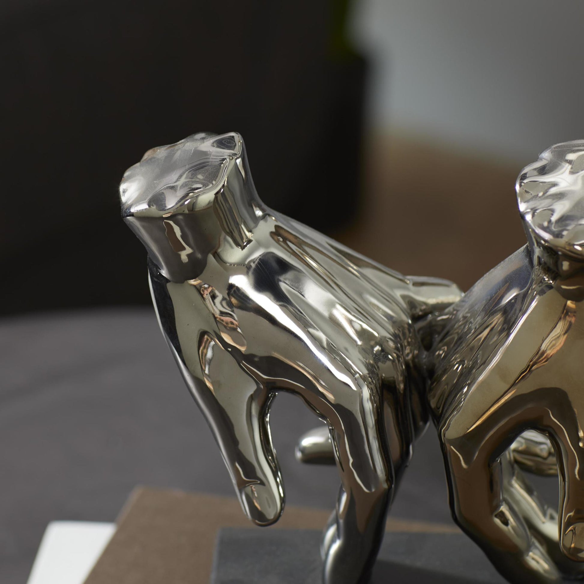 Hands Silver Porcelain Ceramic Decorative Sculpture