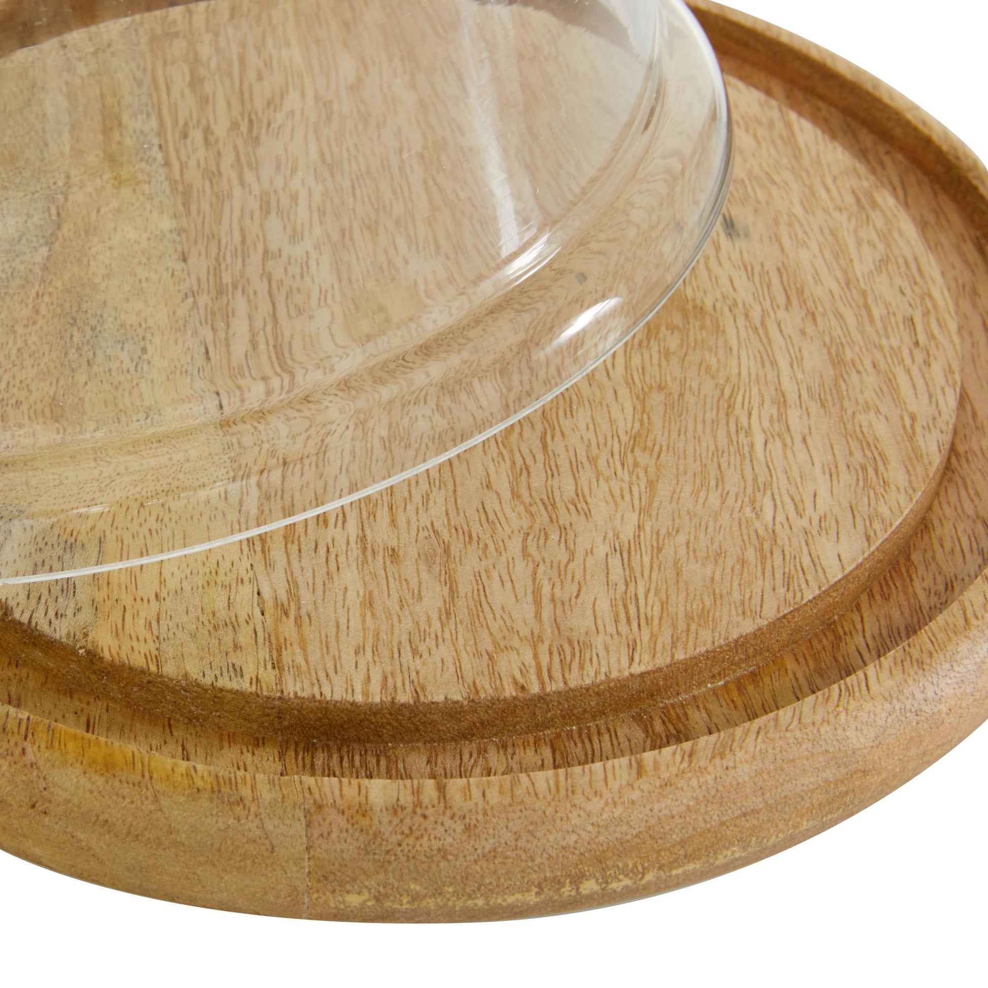 Brown Glass Decorative Cake Stand with Glass Lid