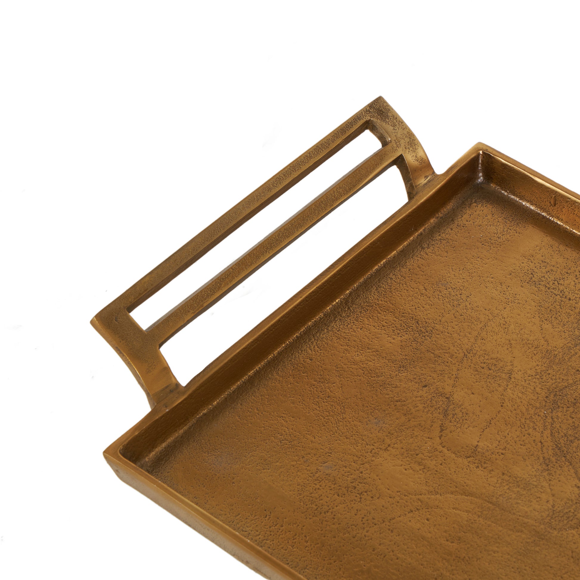 Aluminum Metal Living Room Decor Tray with Handles