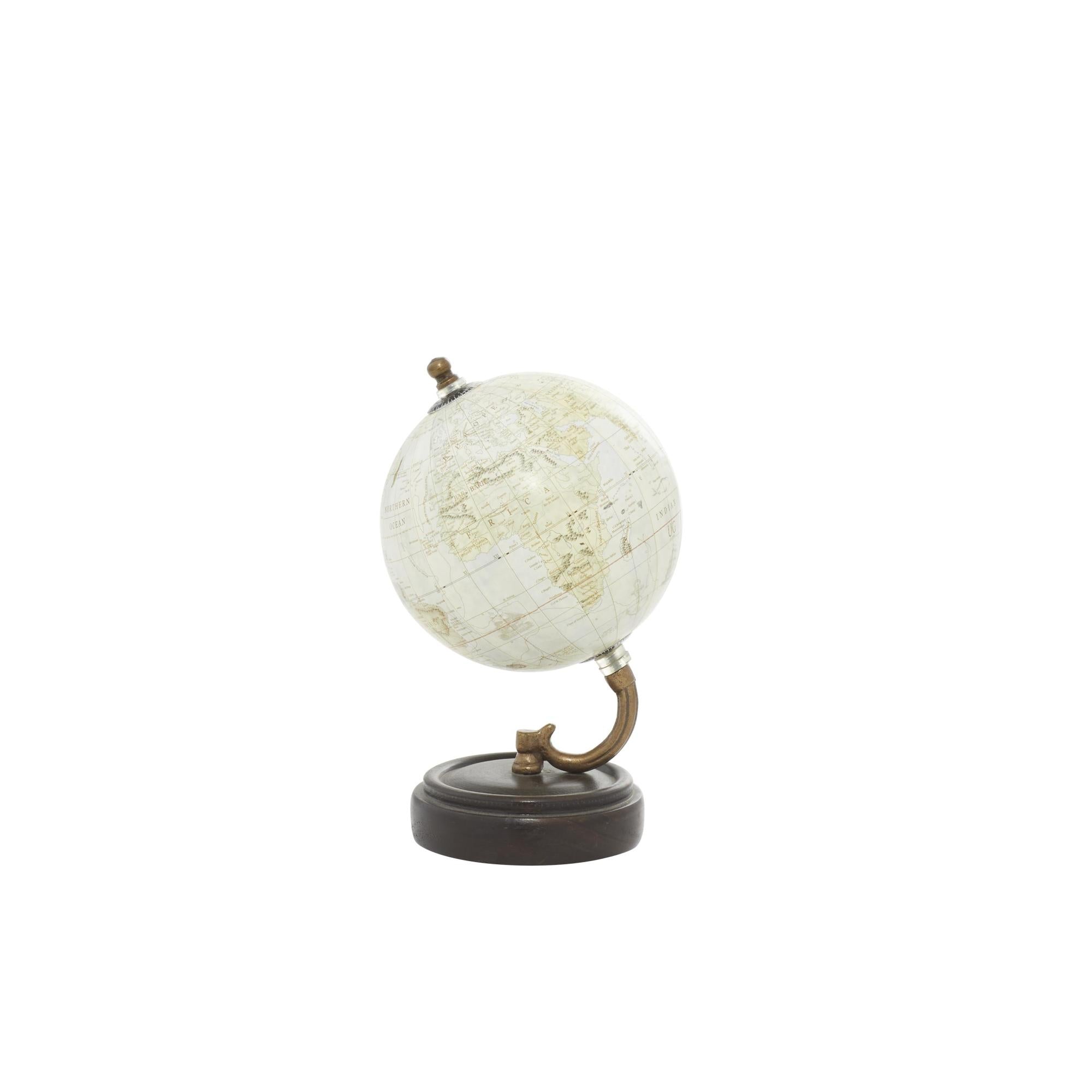 World Map Yellow Wood Educational/Geographic Earth Globe