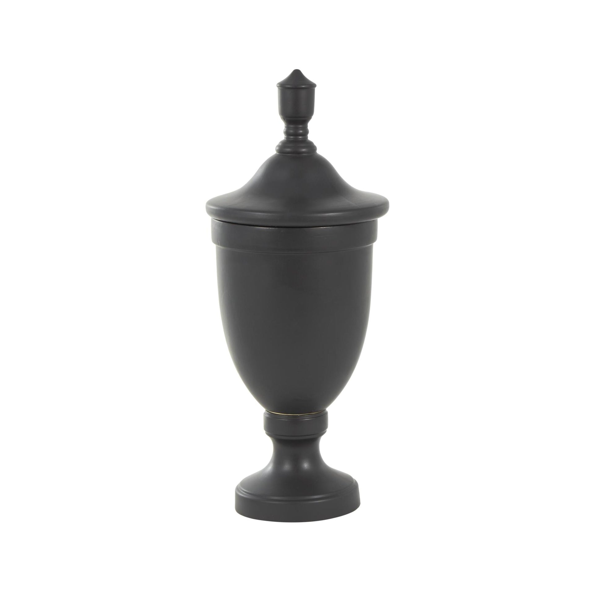 Ceramic Fluted Urn Shaped Living Room Decorative Jars with Lid