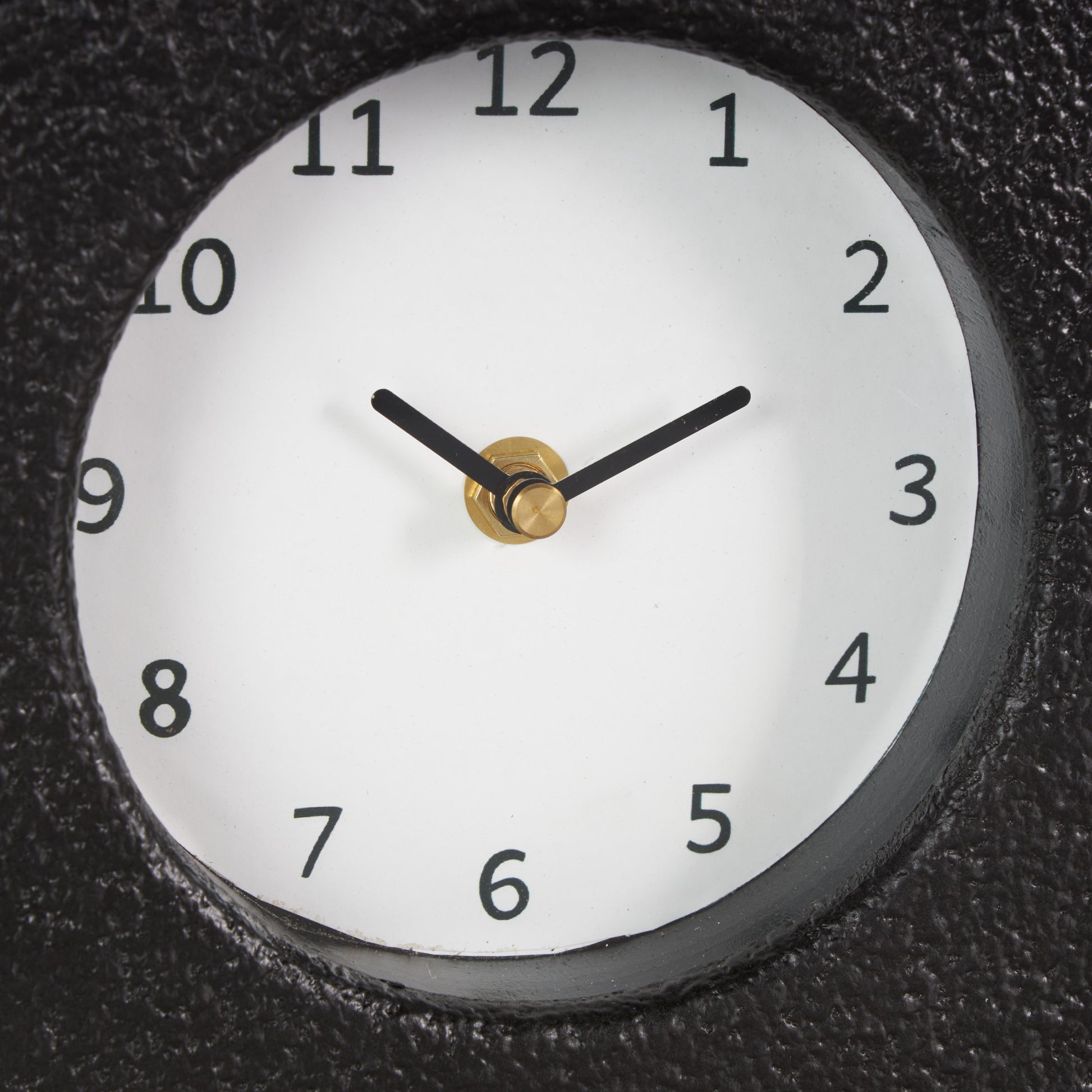 Set of 2 Multi Colored Metal Textured Decorative Clock with Gold Accents