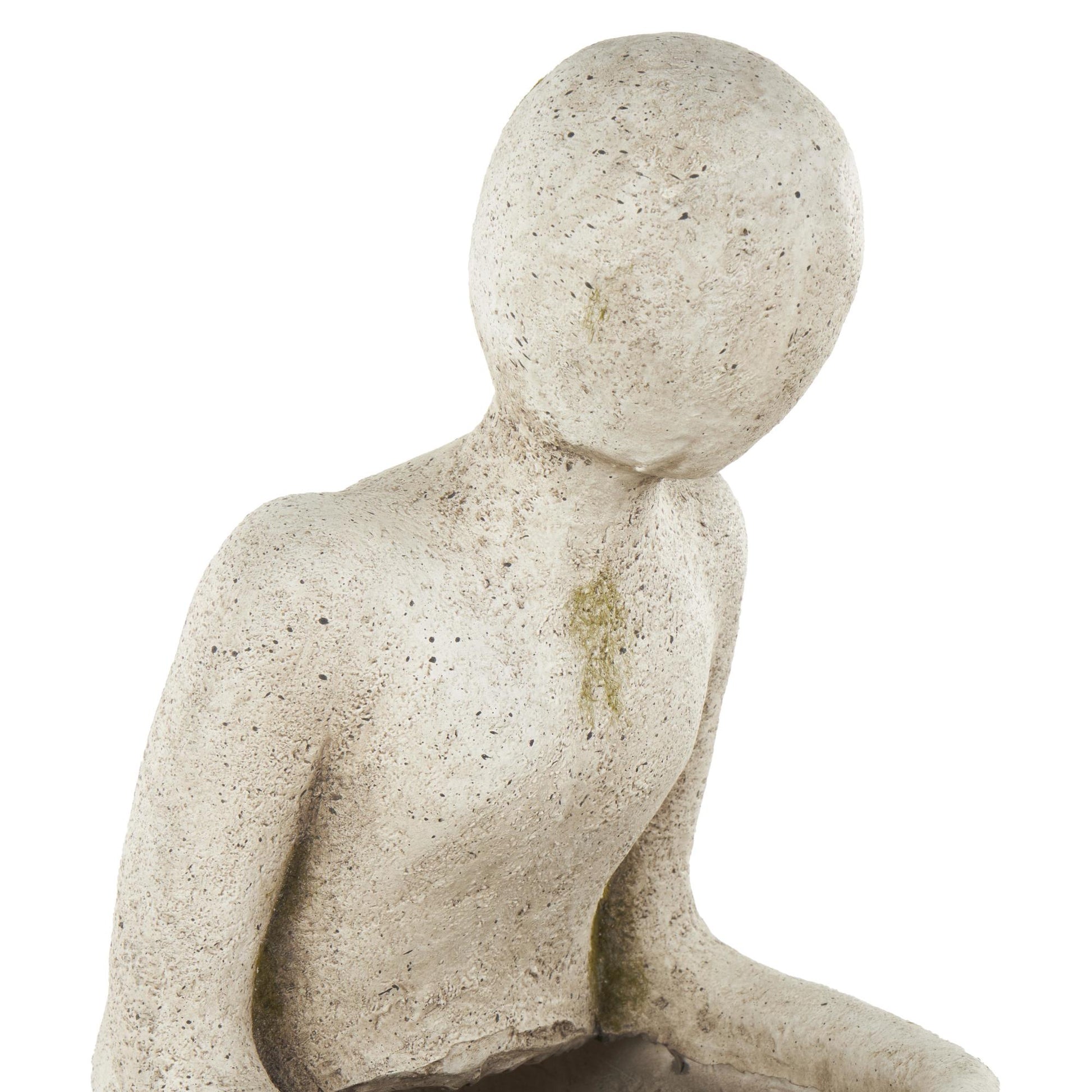 People Cream Polystone Sitting Indoor Outdoor Planter