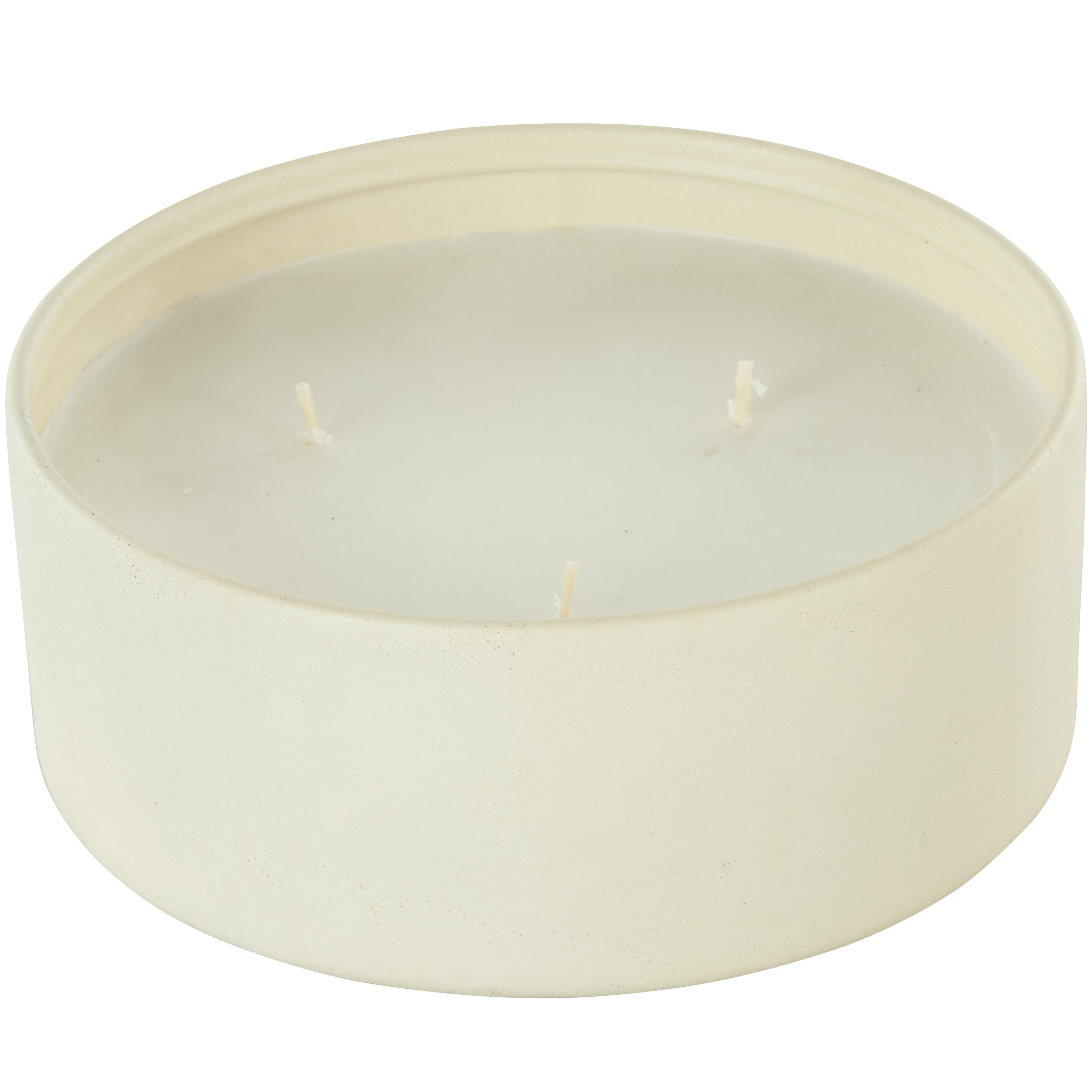 Metal Tangerine Splash Scented Textured 22oz 3 Wick Decorative Candle with White Wax