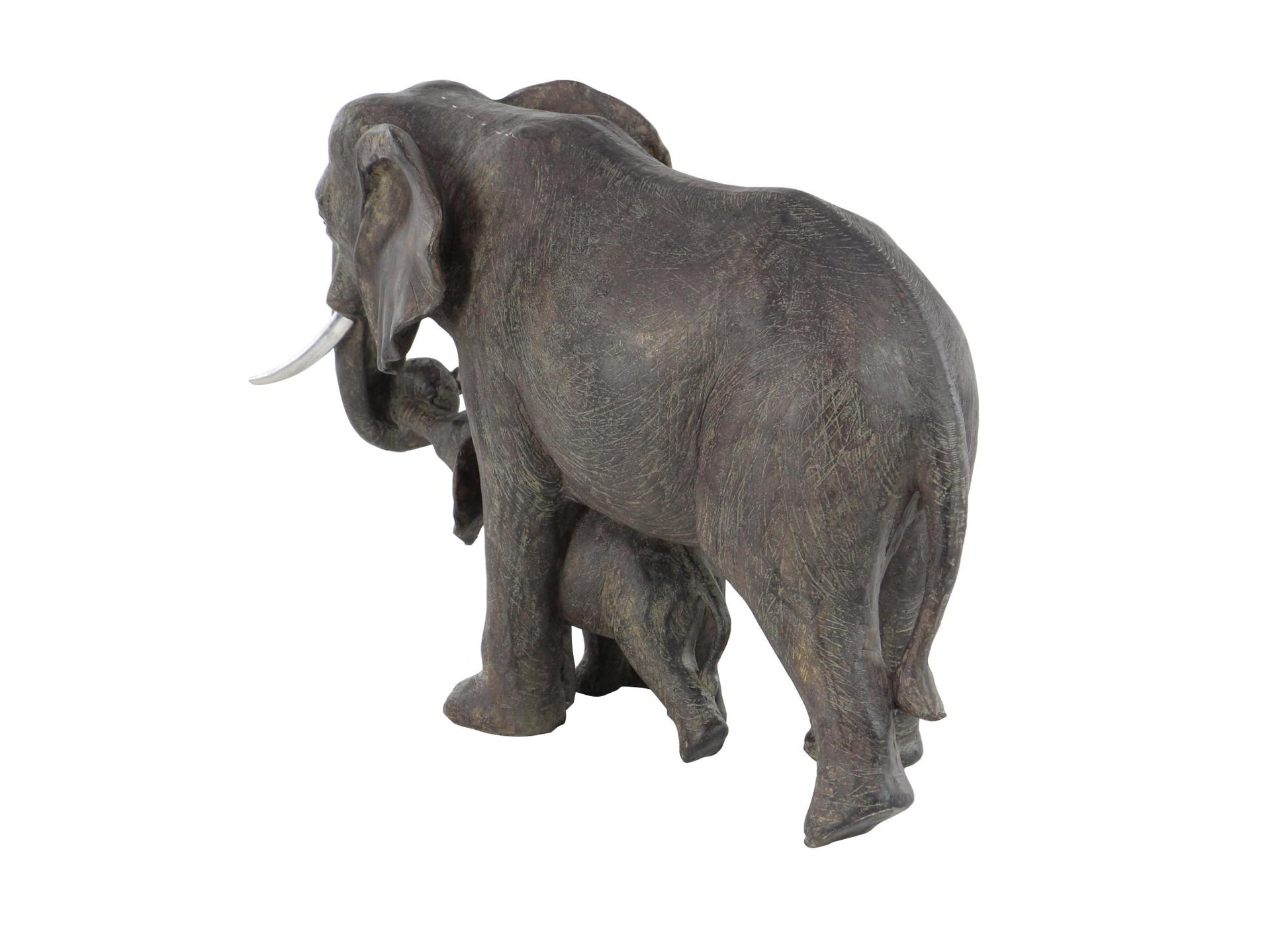 Elephant Gray Polystone Decorative Sculpture