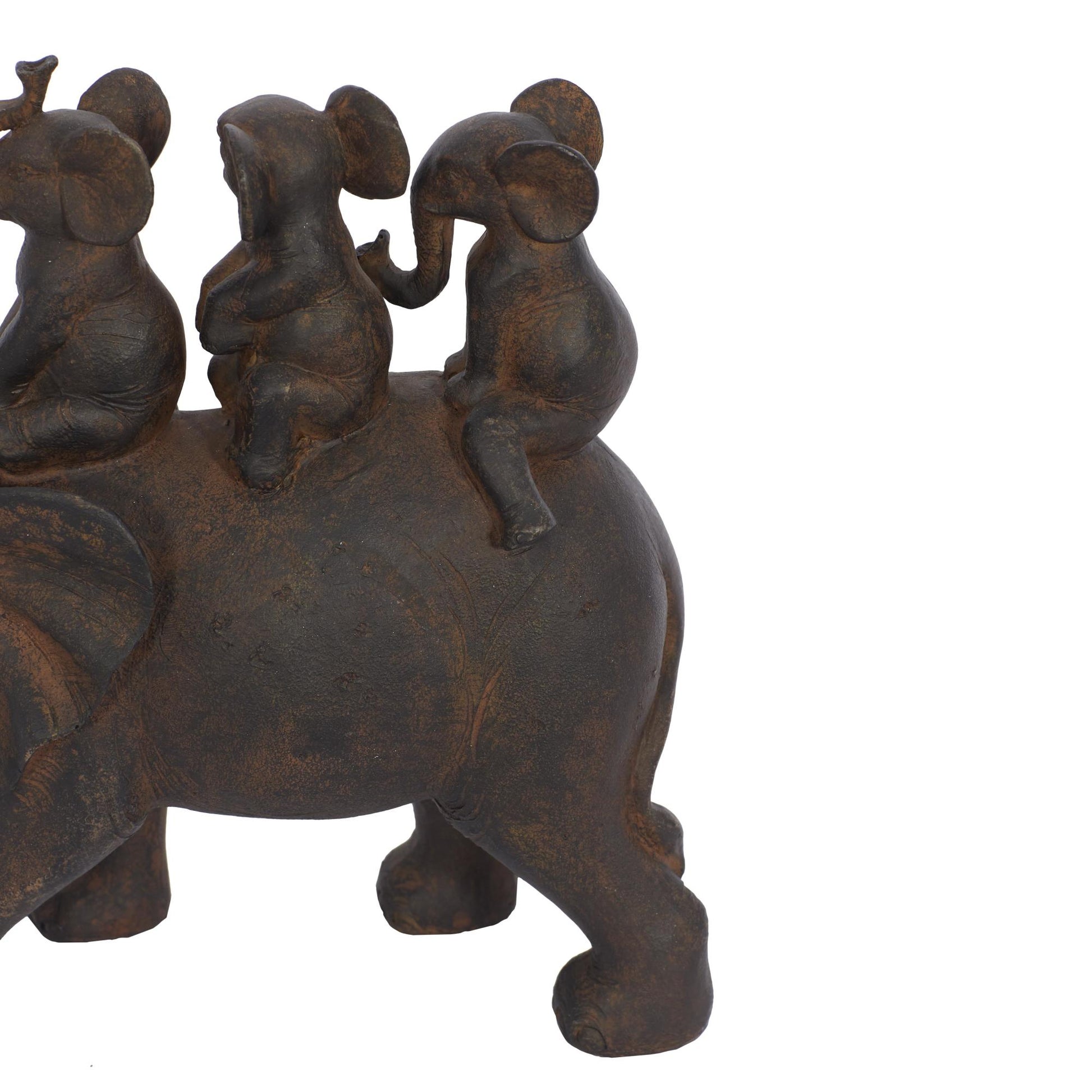 Elephant Brown Polyresin Decorative Sculpture