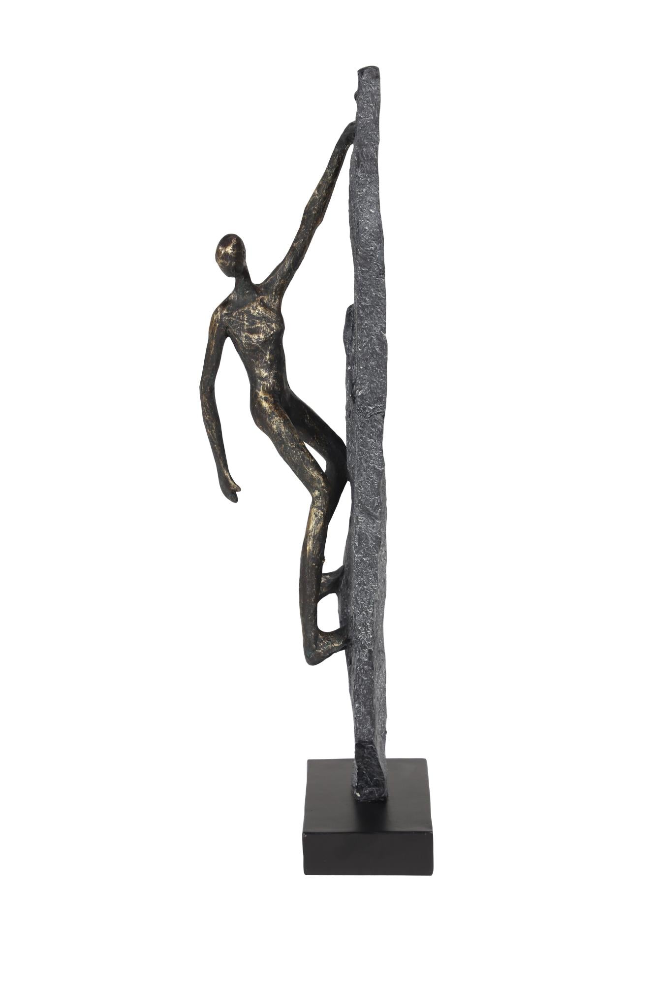 People Bronze Polystone Climbing Decorative Sculpture