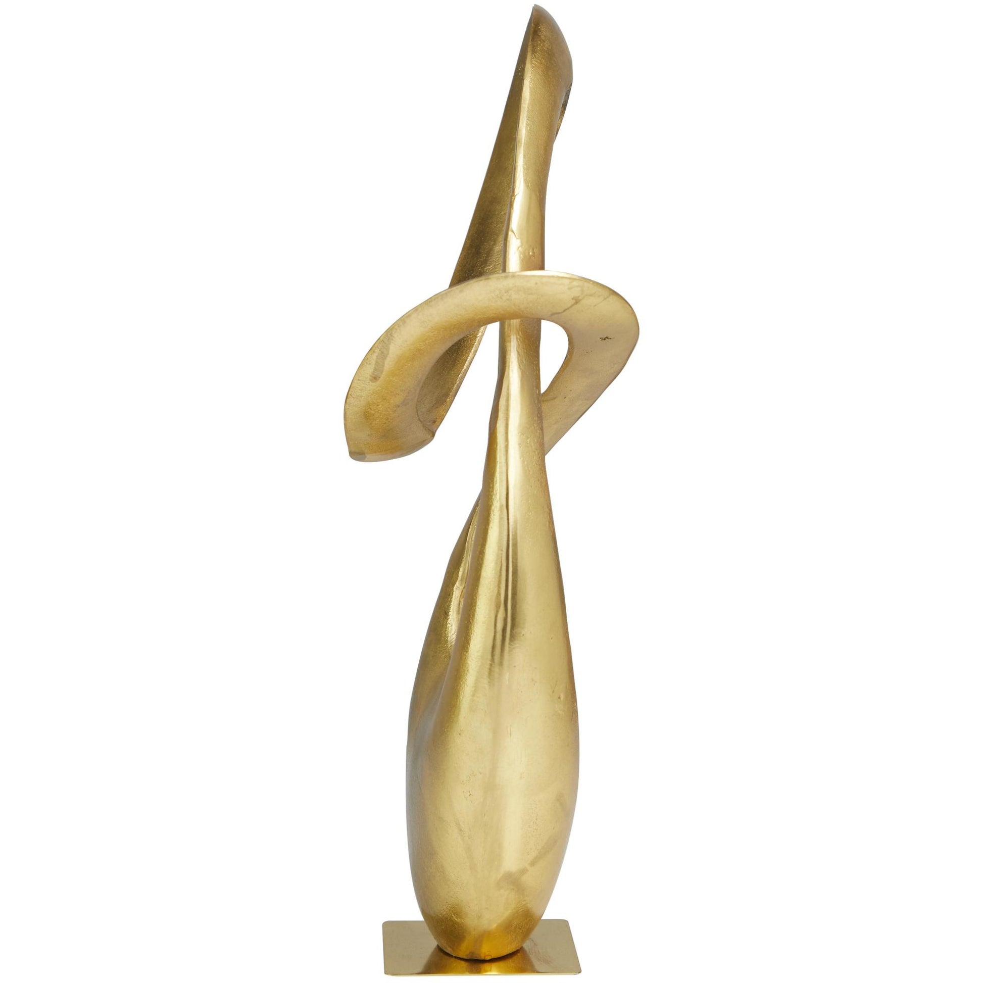 Abstract Aluminum Metal Decorative Sculpture 10" x 5" x 17"