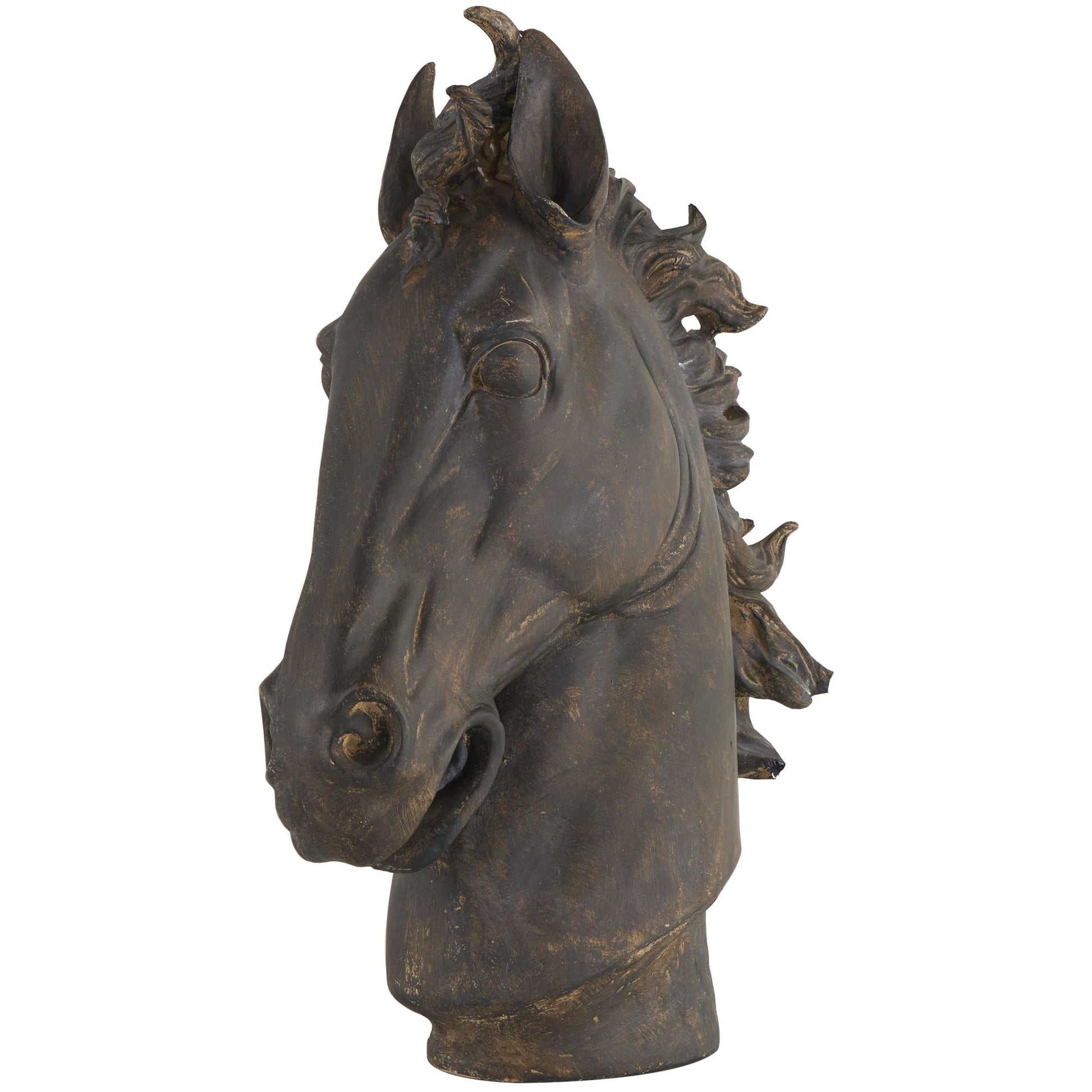 Horse Brown Polystone Decorative Sculpture