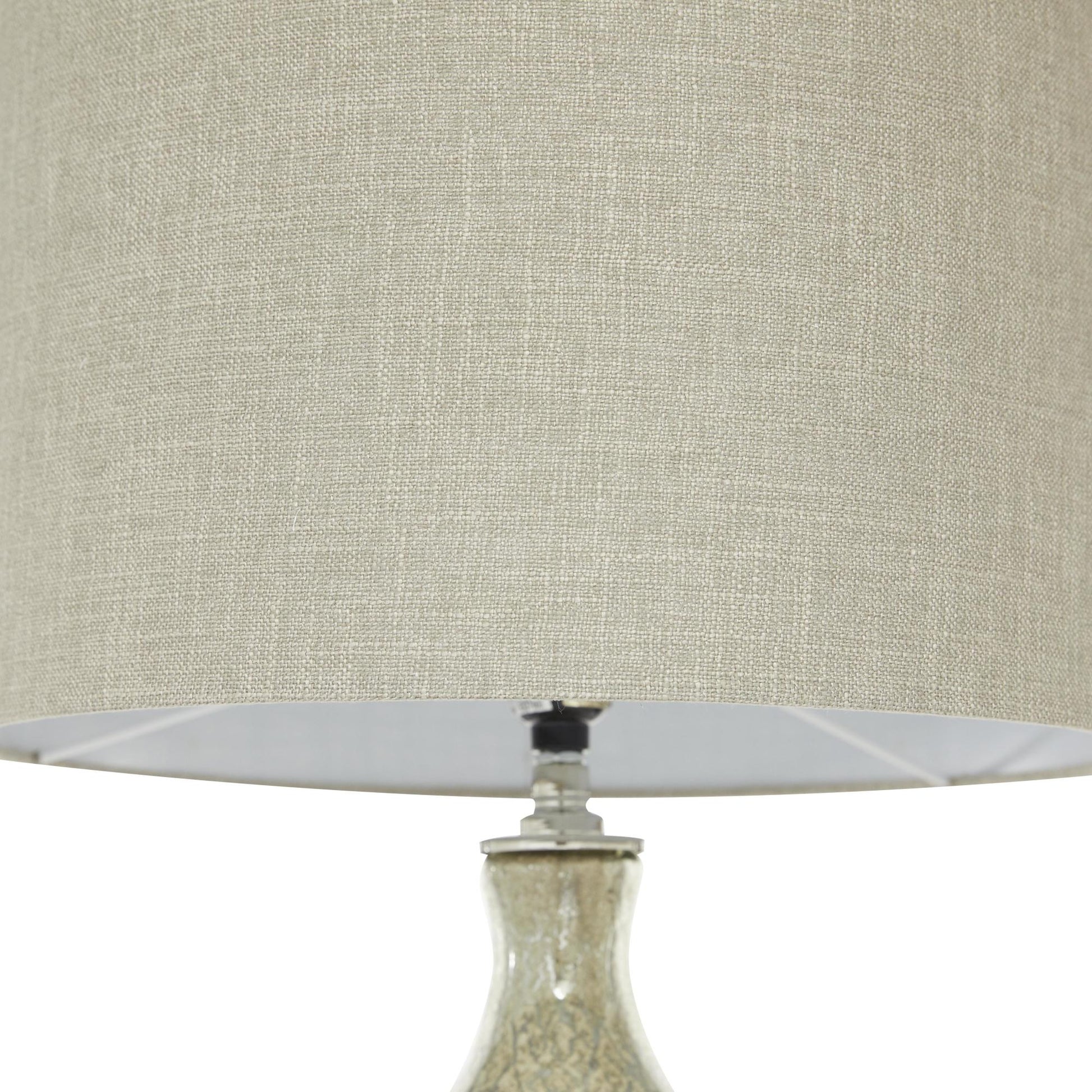 Silver Glass Room Table Lamp with Faux Mercury Glass Finish