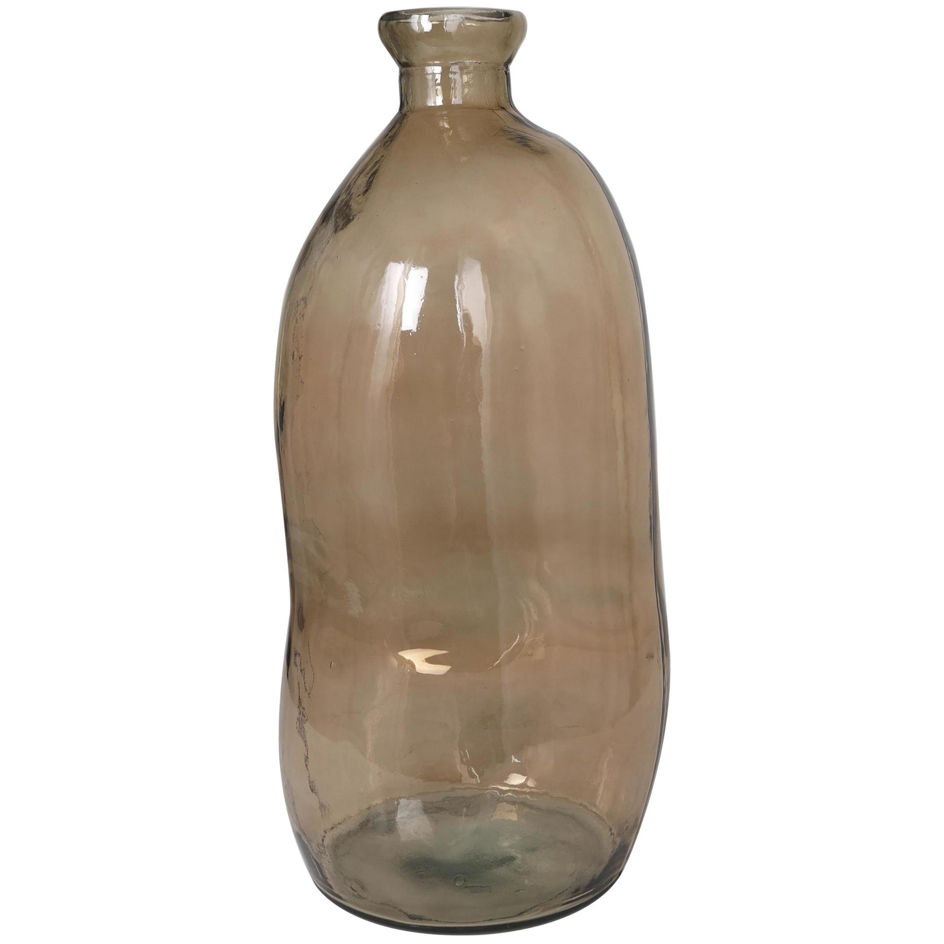 Abstract Recycled Glass Handmade Spanish Bottleneck Decorative Vase