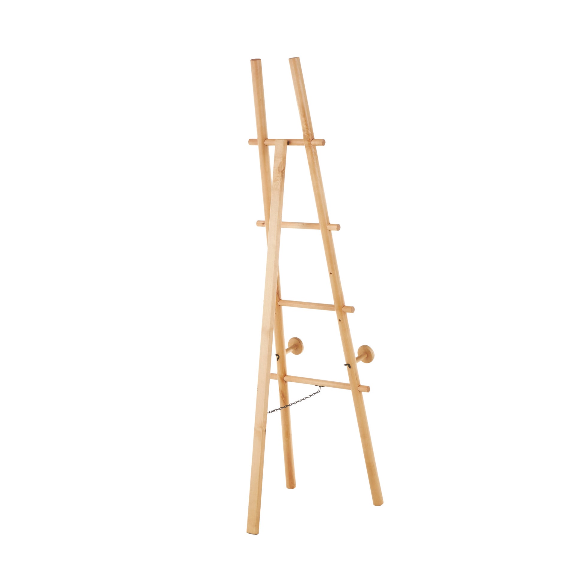 Light Brown Wood Handmade Tall Adjustable Floor 3 Tier Display Easel