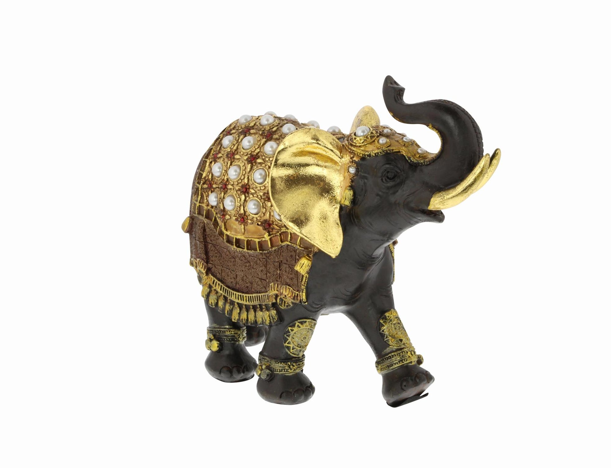 Elephant Brown Polystone Handmade Decorative Sculpture