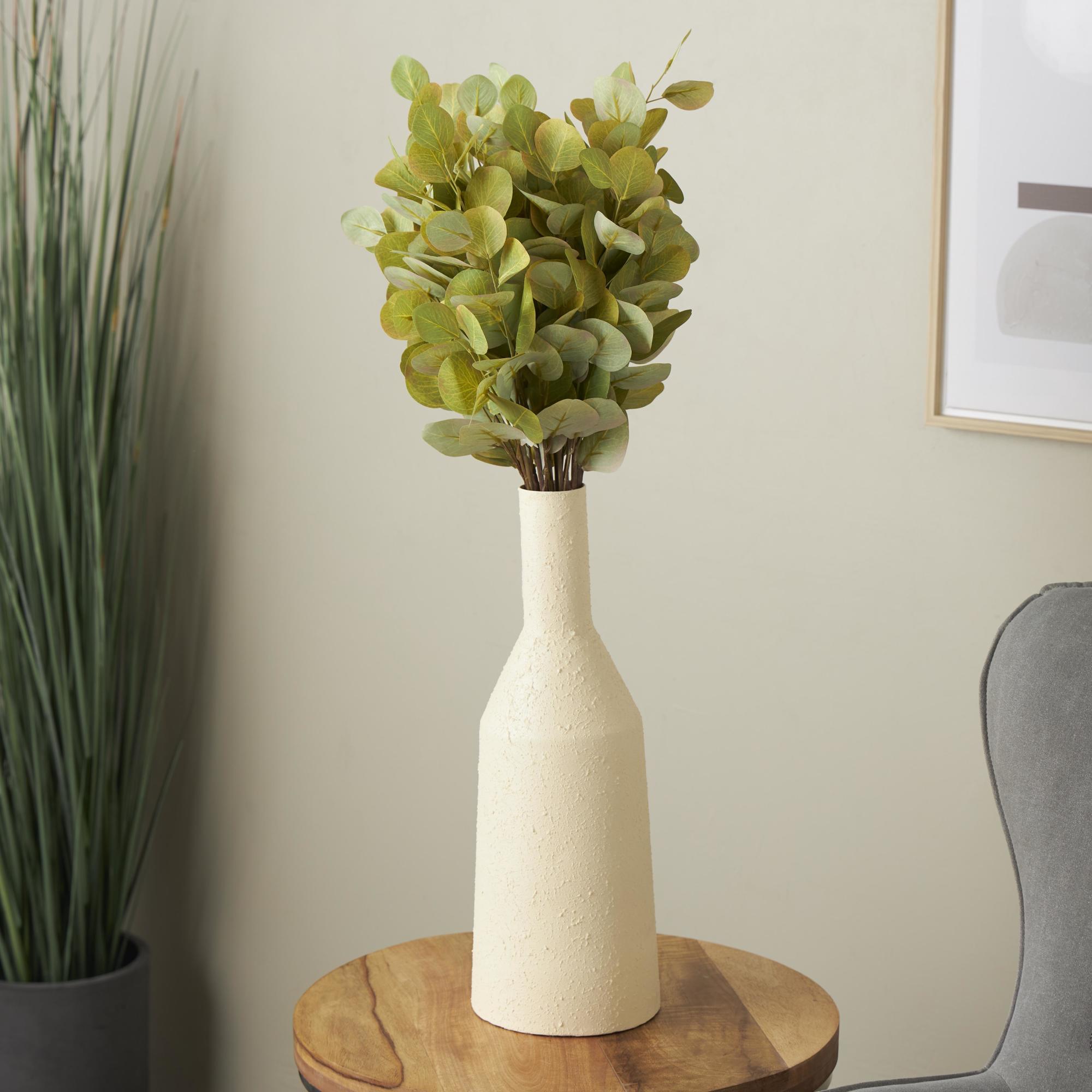 Set of 12 Eucalyptus Stem Green Plastic Tall Indoor Outdoor Artificial Foliage