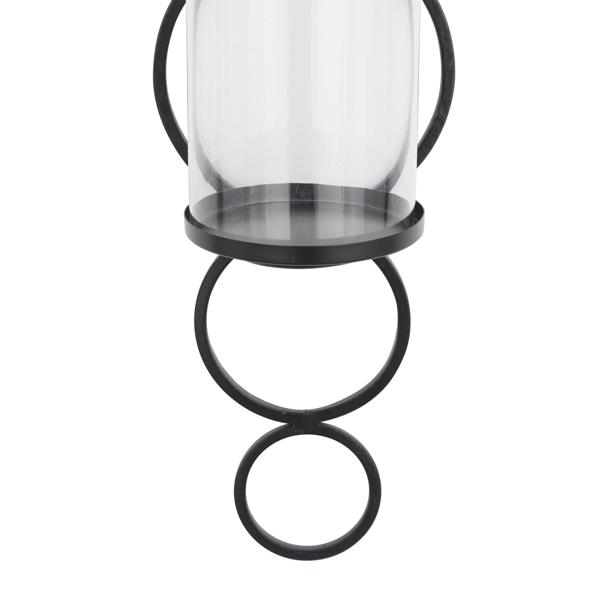 CosmoLiving by Cosmopolitan Metal Single Candle Indoor Outdoor Wall Sconce with Glass Holder