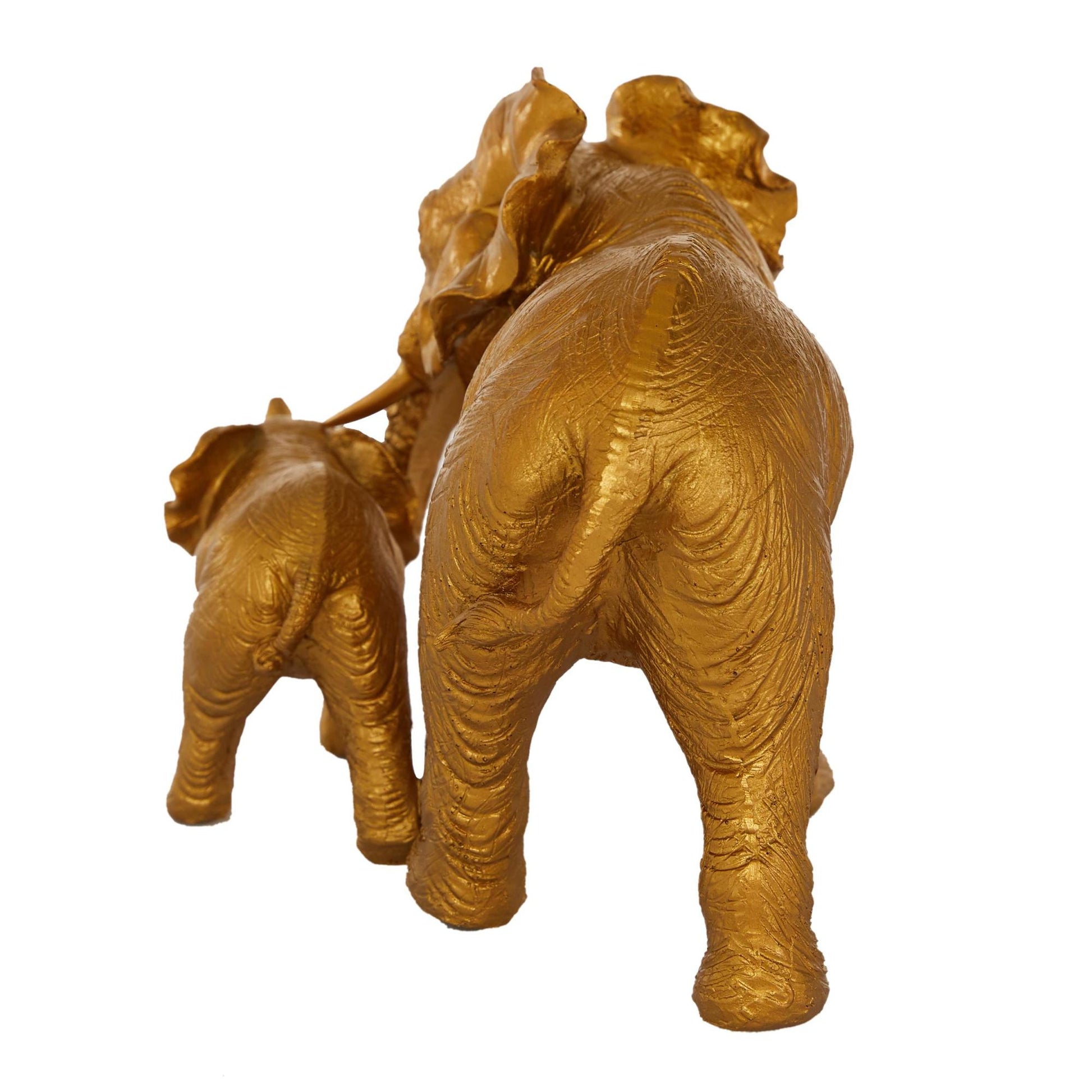 Elephant Gold Polyresin Decorative Sculpture