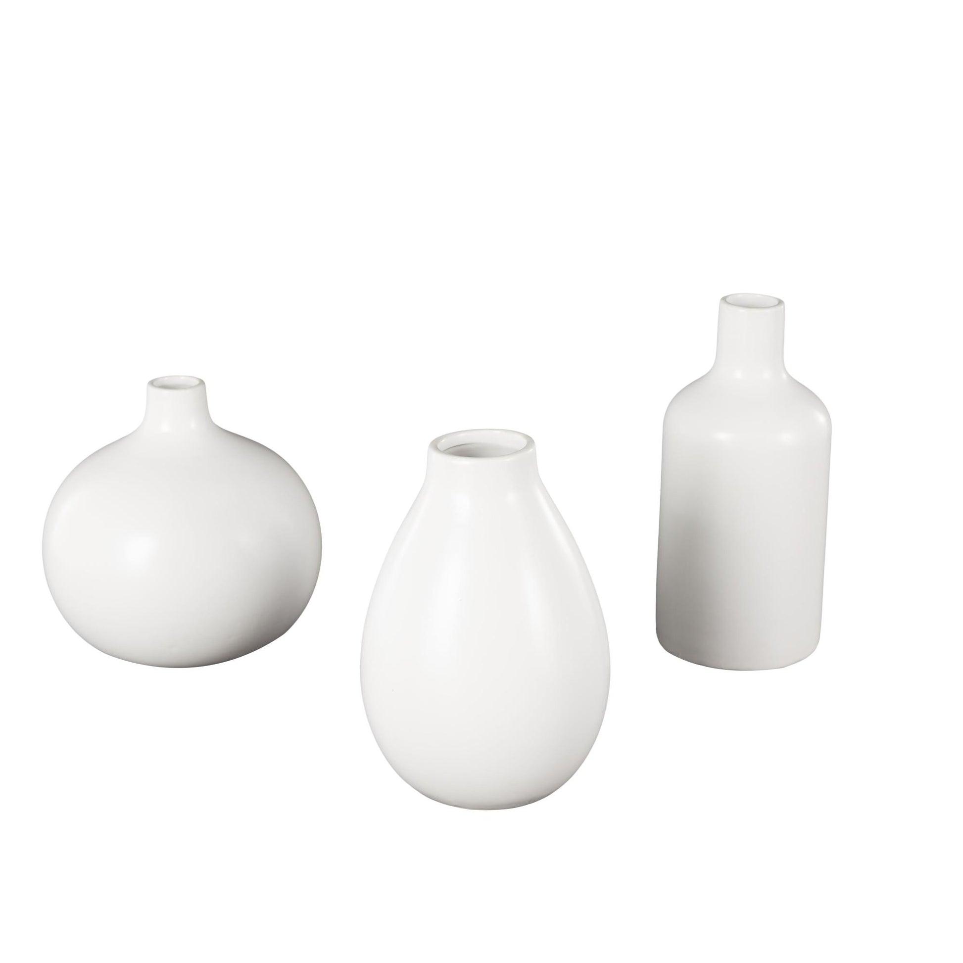 Set of 3 Ceramic Decorative Vase with Varying Shapes