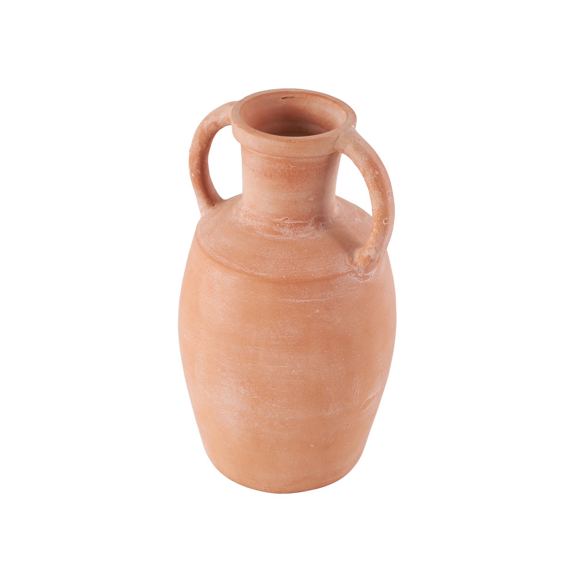 Pink Ceramic Terracotta Jug Decorative Vase with Handles