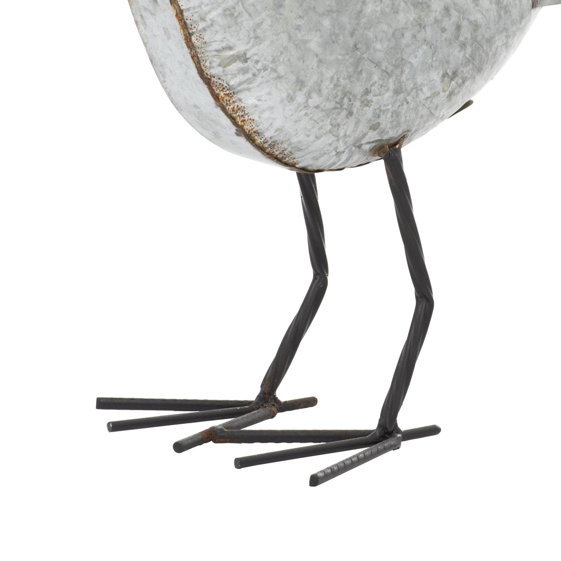 Set of 2 Bird Gray Metal Decorative Sculpture