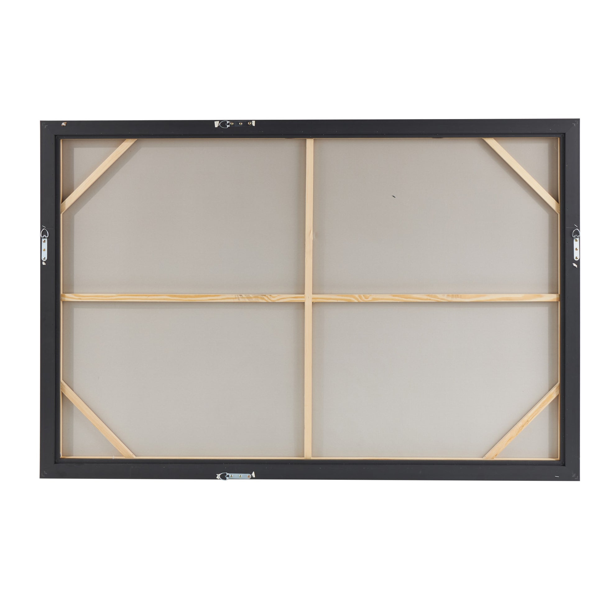 Abstract Blue Canvas Living Room Framed Wall Art with Silver Foil Accents and Black Frame