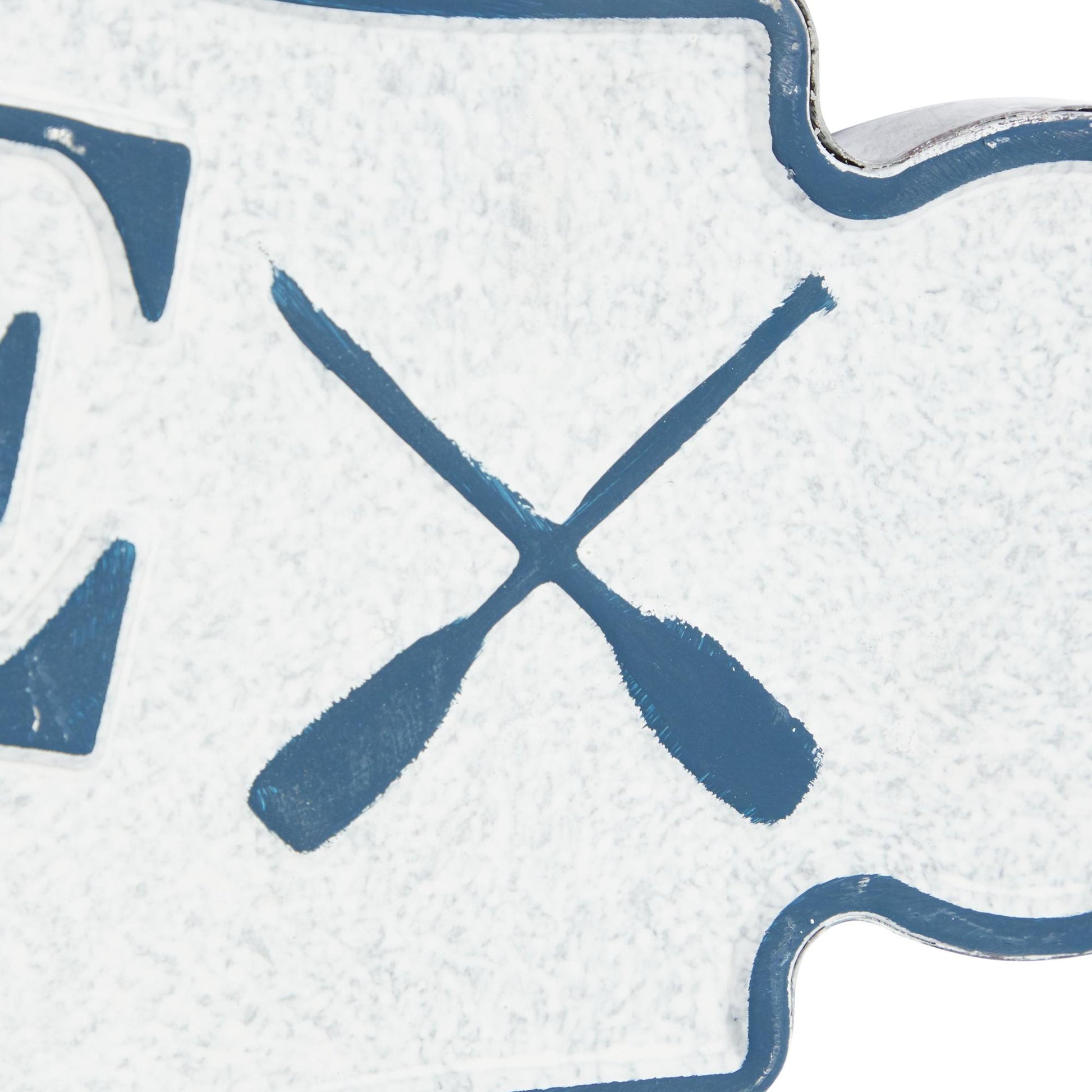 Sign Blue Metal Welcome To the Lake Home Wall Decor