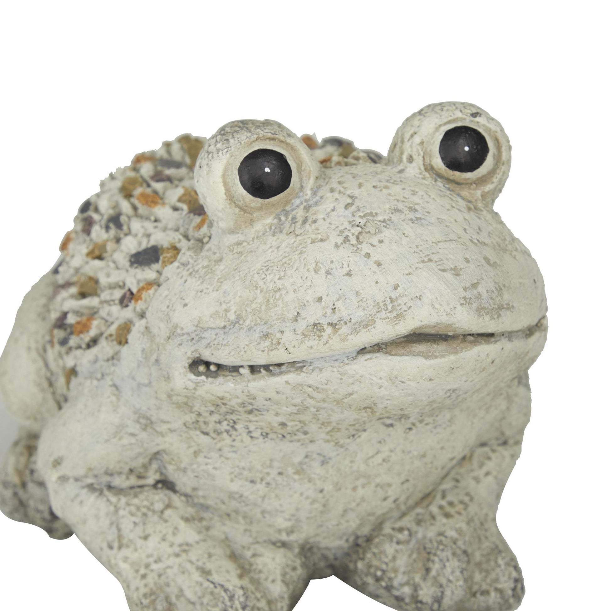 Frog Light Gray Polystone Indoor Outdoor Decorative Garden Sculpture