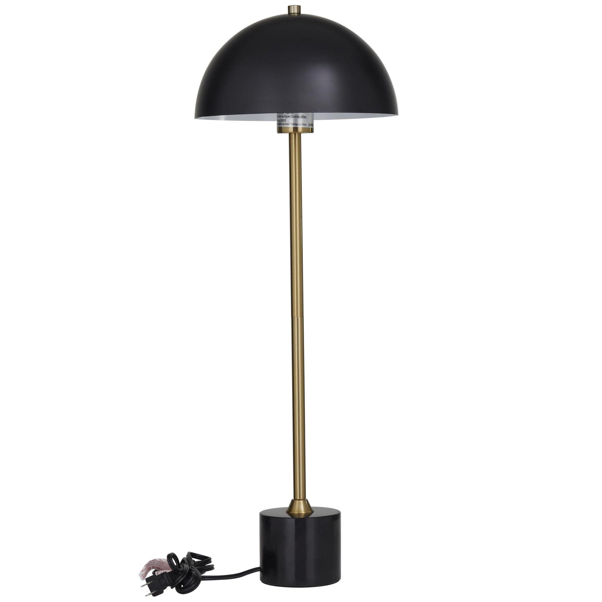 Metal Umbrella Style Room Desk Lamp with Black Marble Base