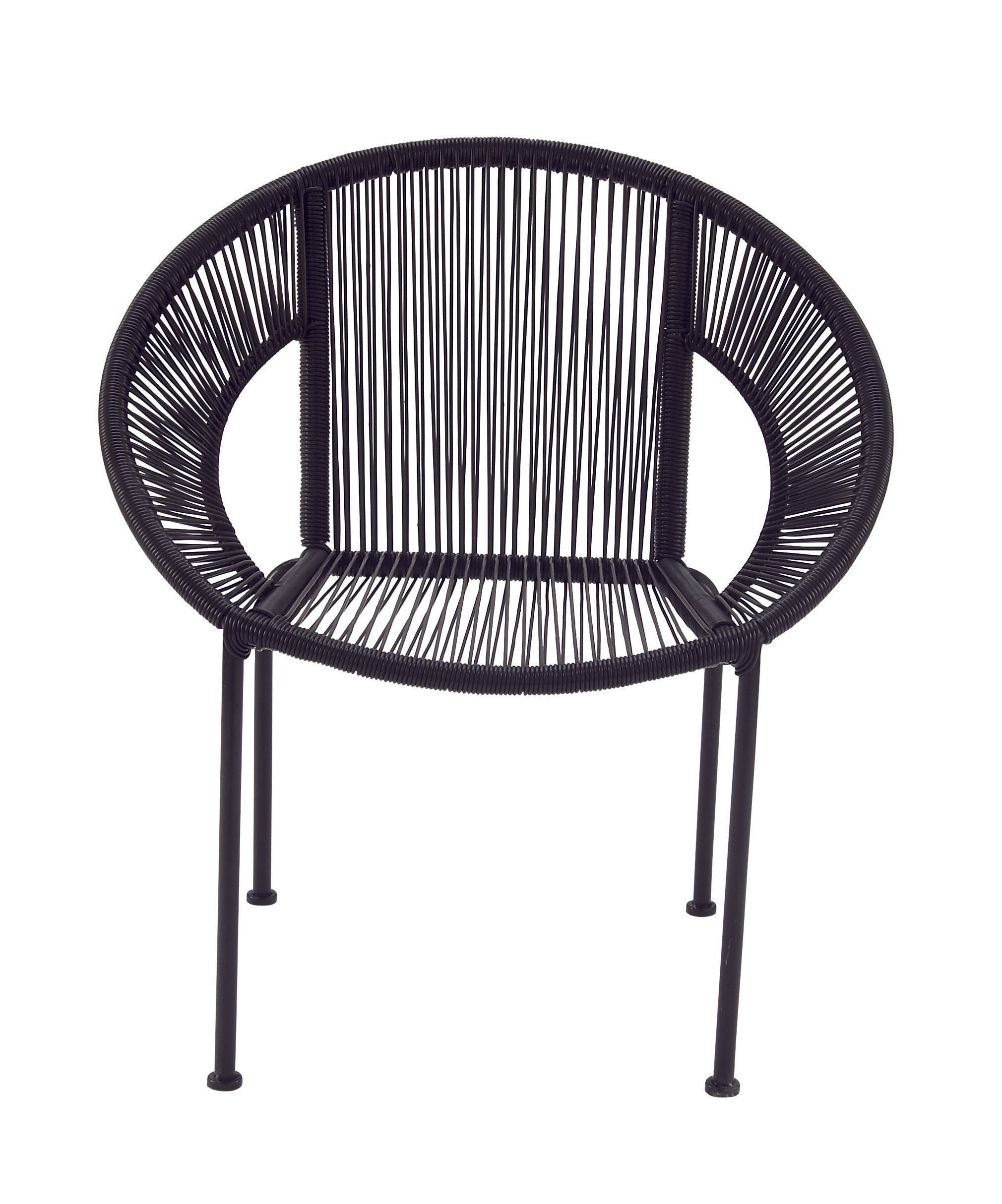 Plastic Rattan Woven Round Patio Outdoor Chair
