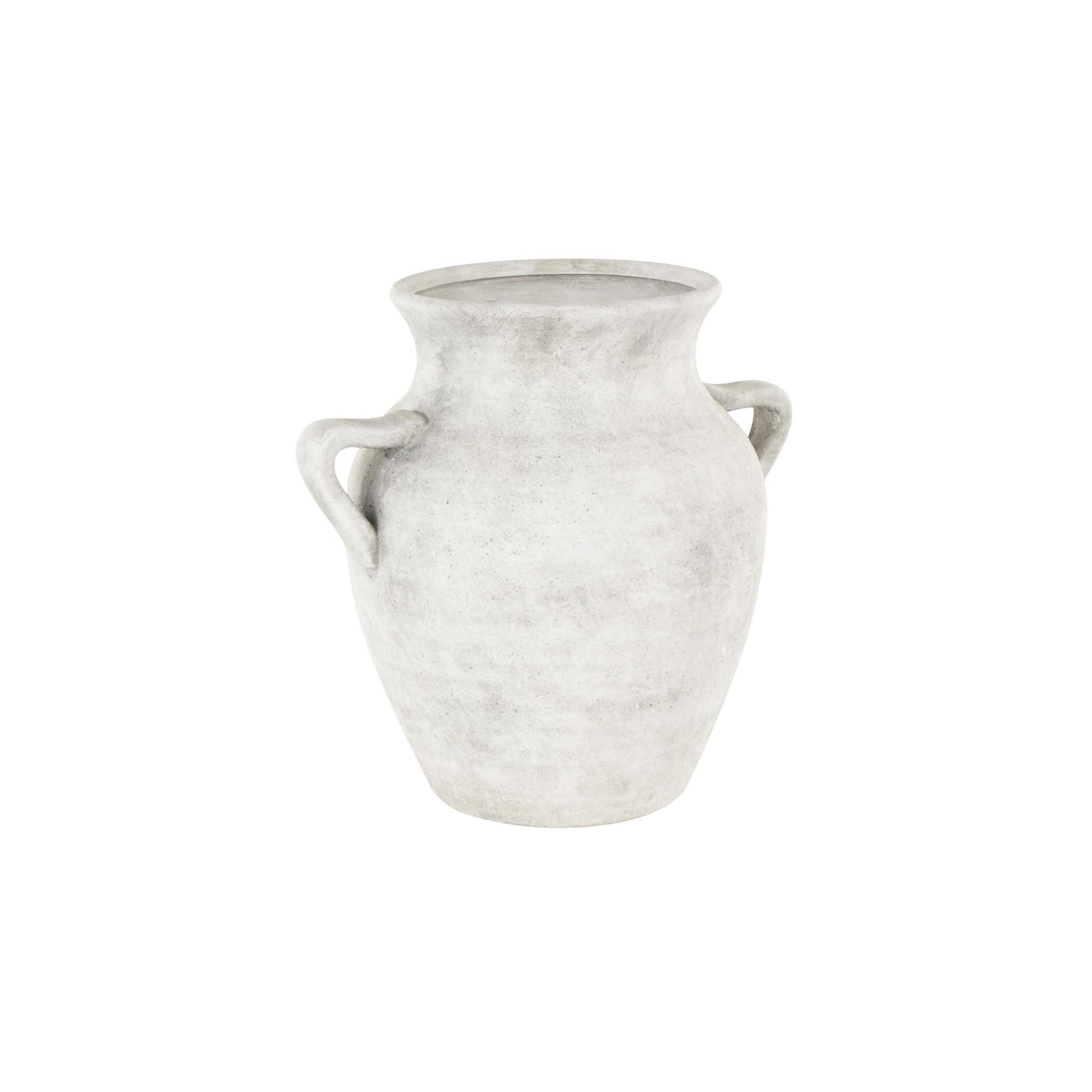 Ceramic Antique Style Textured Decorative Vase with Handles