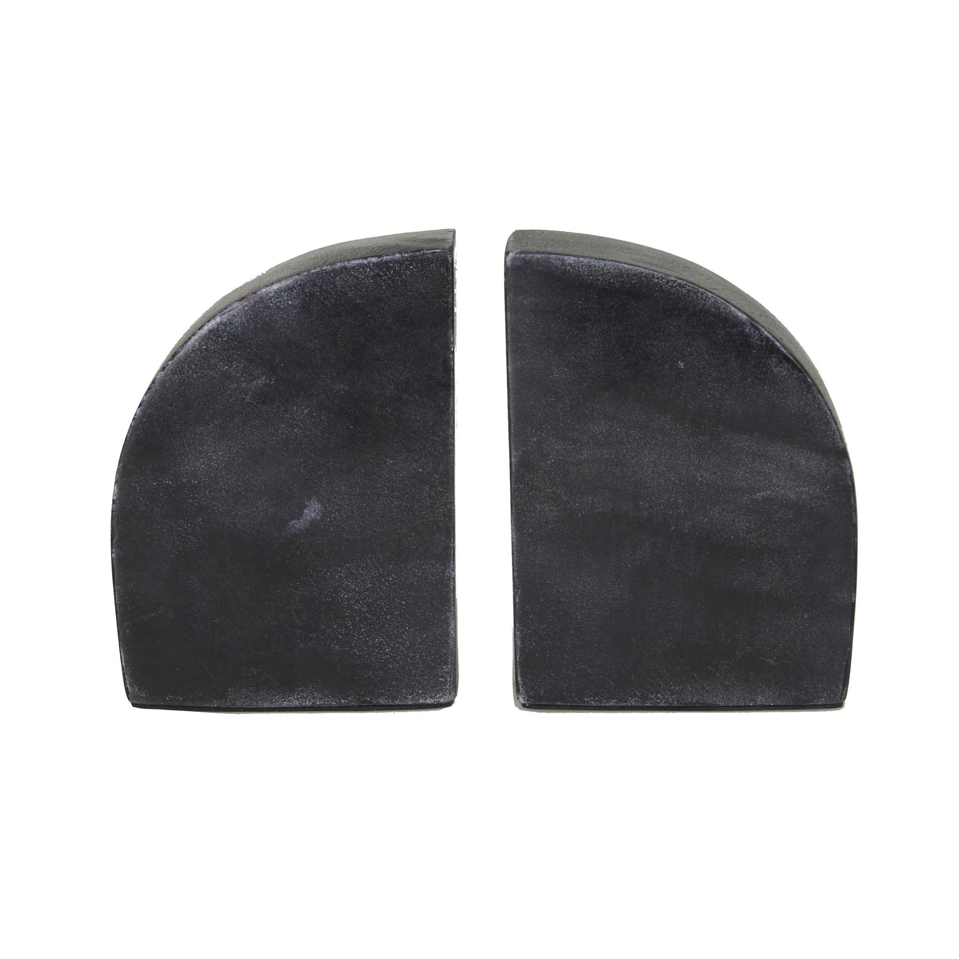 CosmoLiving by Cosmopolitan Set of 2 Geometric Marble 8 lbs Decorative Bookends with Gold Inlay