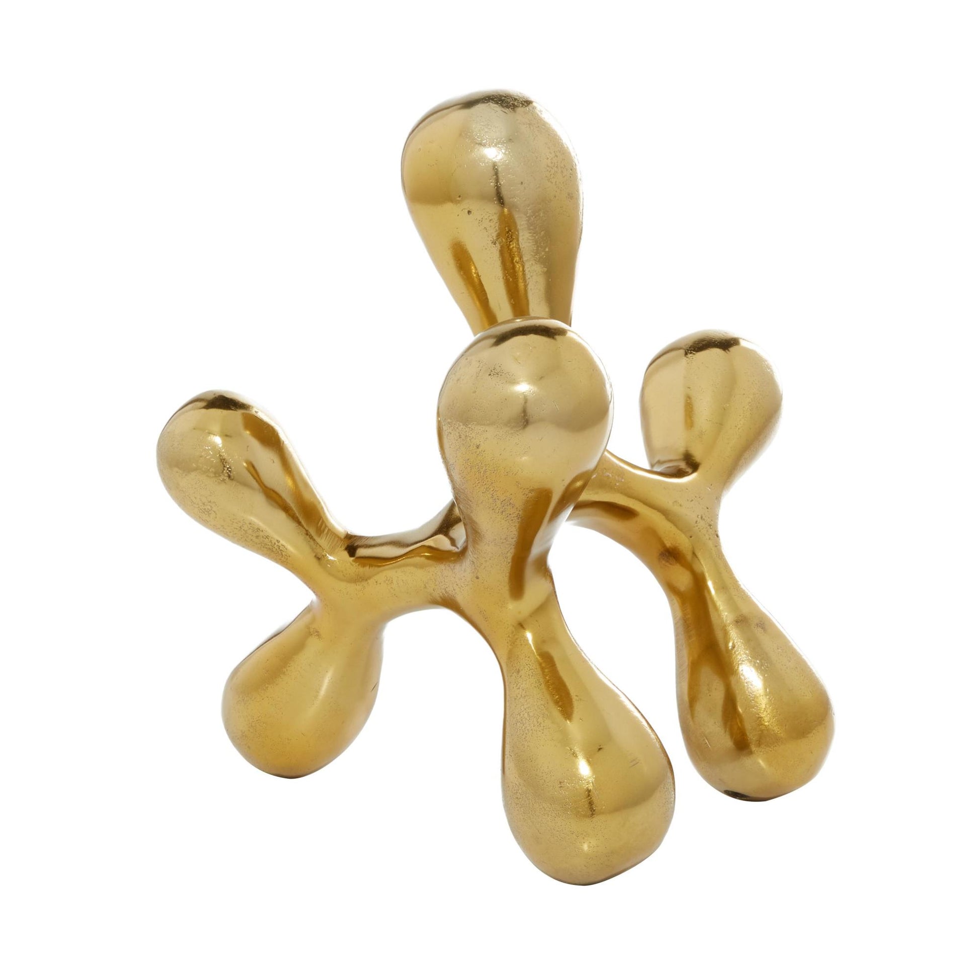 CosmoLiving by Cosmopolitan Abstract Gold Aluminum Metal Decorative Sculpture