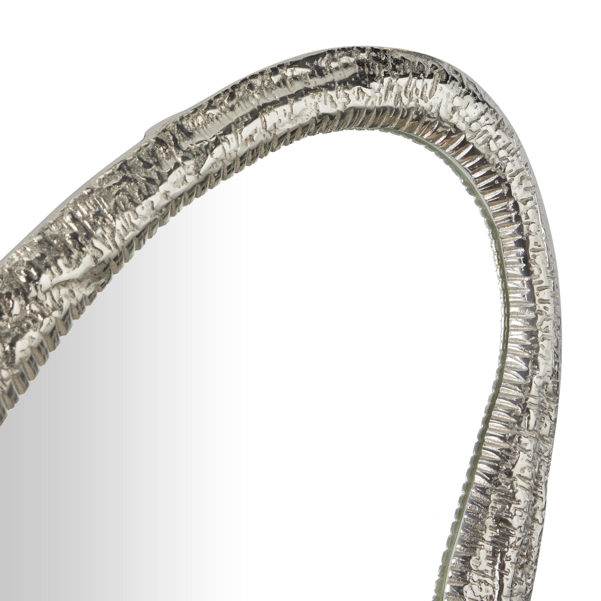 Abstract Aluminum Metal Room Wall Mirror 23" x 1" x 35"