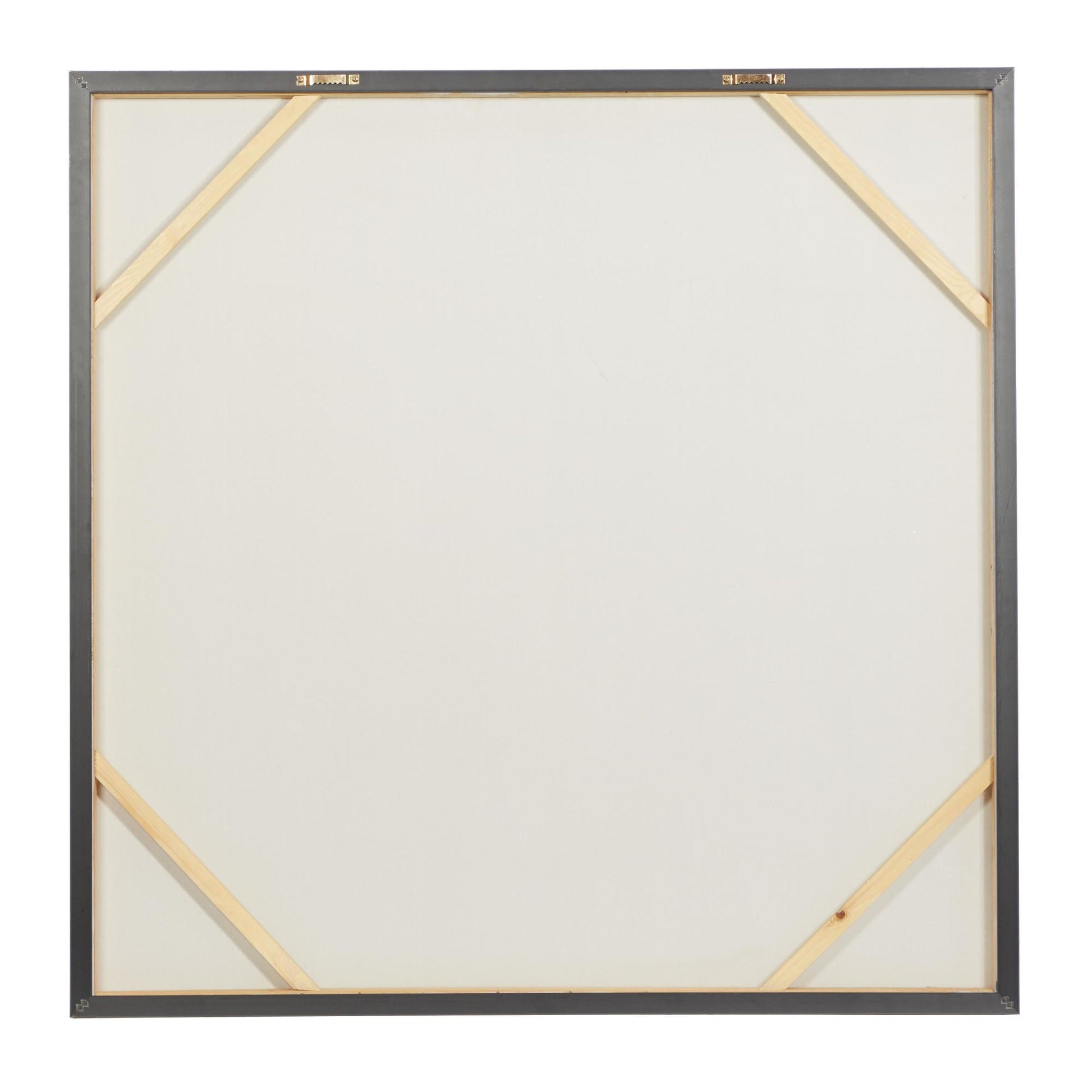 CosmoLiving by Cosmopolitan Starburst White Canvas Abstract Metallic Living Room Framed Wall Art with Silver Foil Accents